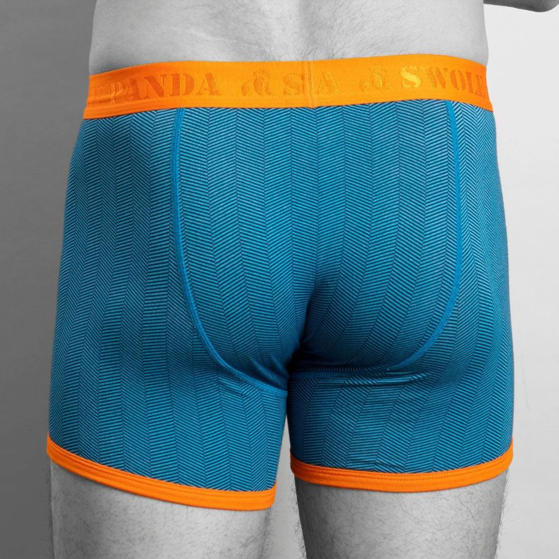 Bamboo Boxers - Blue Herringbone - Image 3