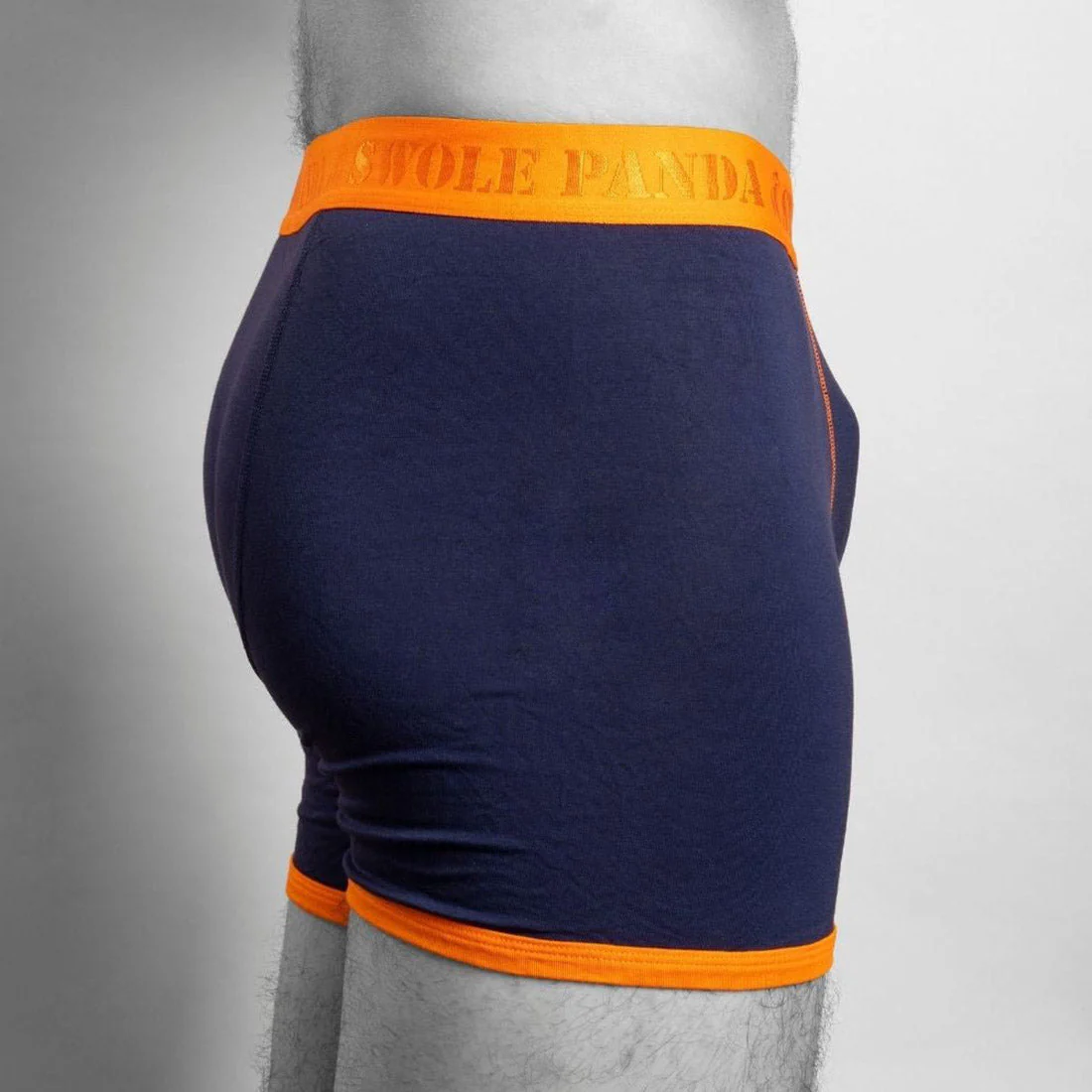 Bamboo Boxers - Navy / Orange Band - Image 3
