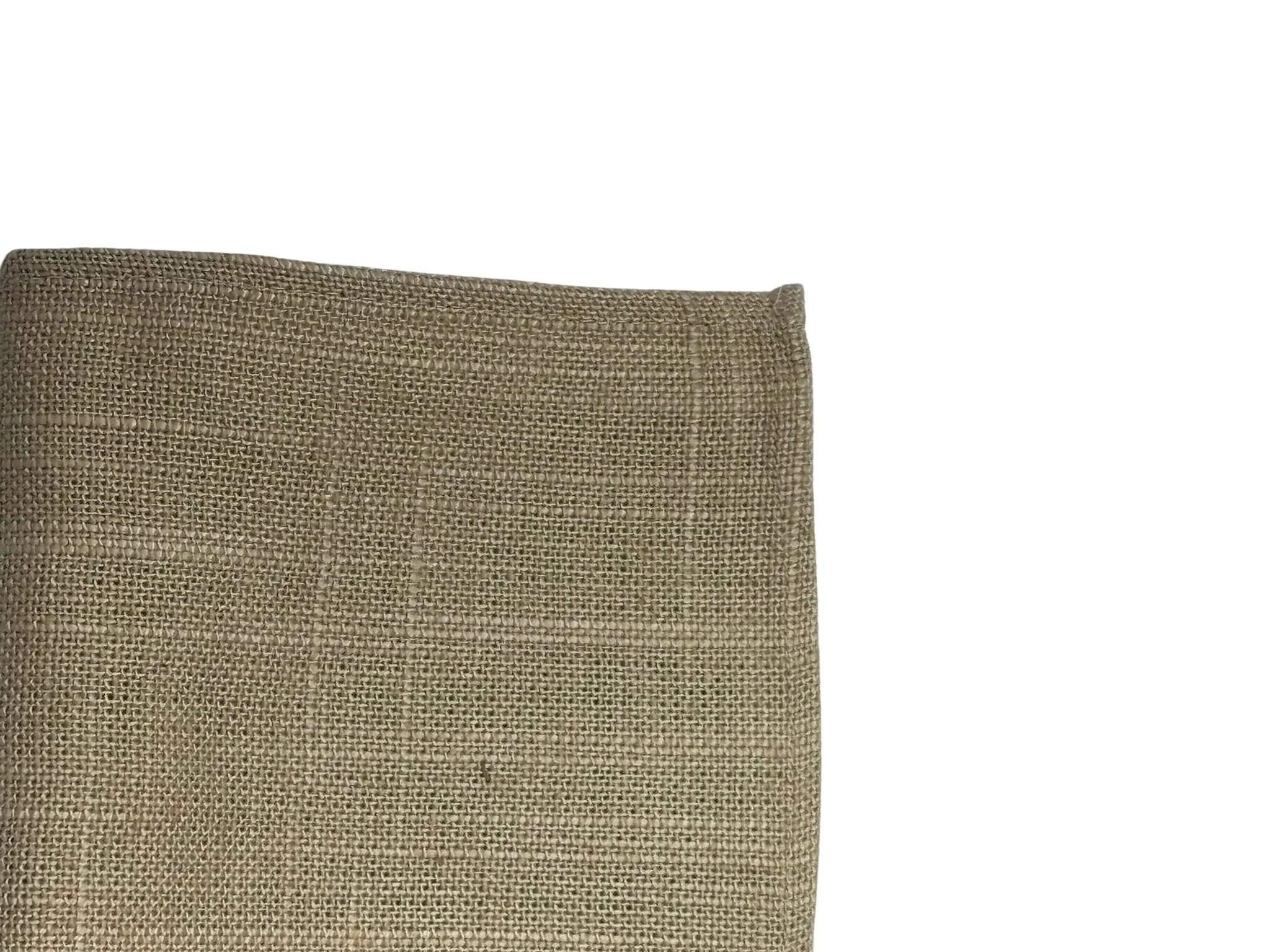 beige cream linen textured  pocket square - Image 3