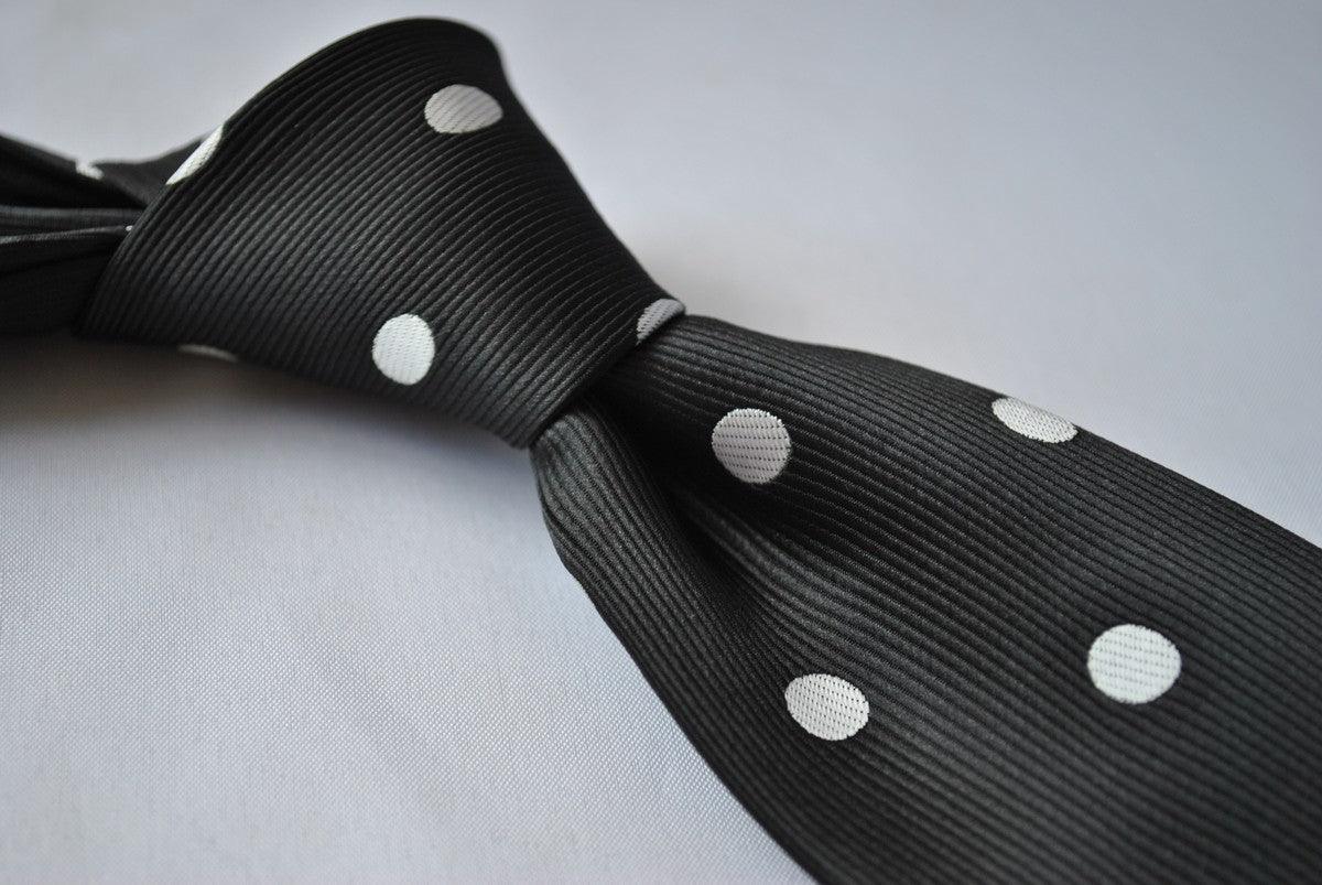 black tie with white polka dots - Image 4