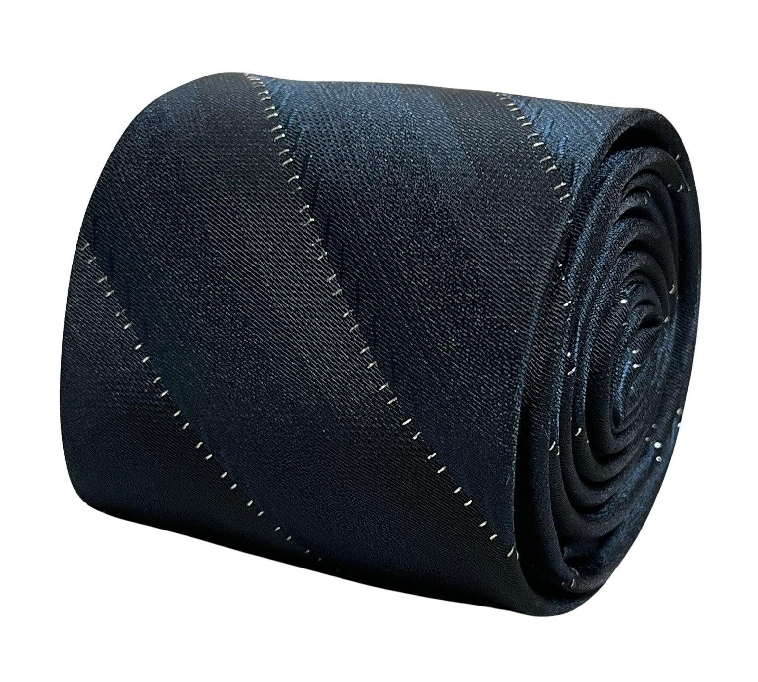 black tie with fine glitter stripe