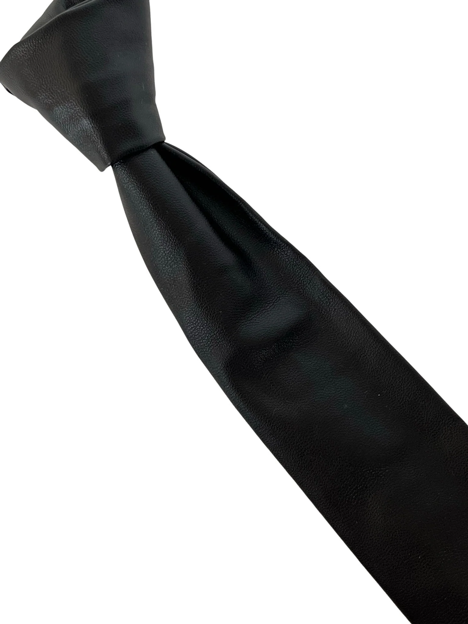 black tie in faux leather style material - Image 4