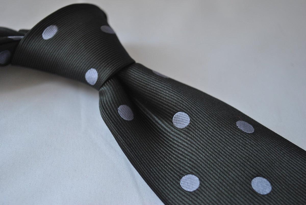 black tie with grey polka dots - Image 3