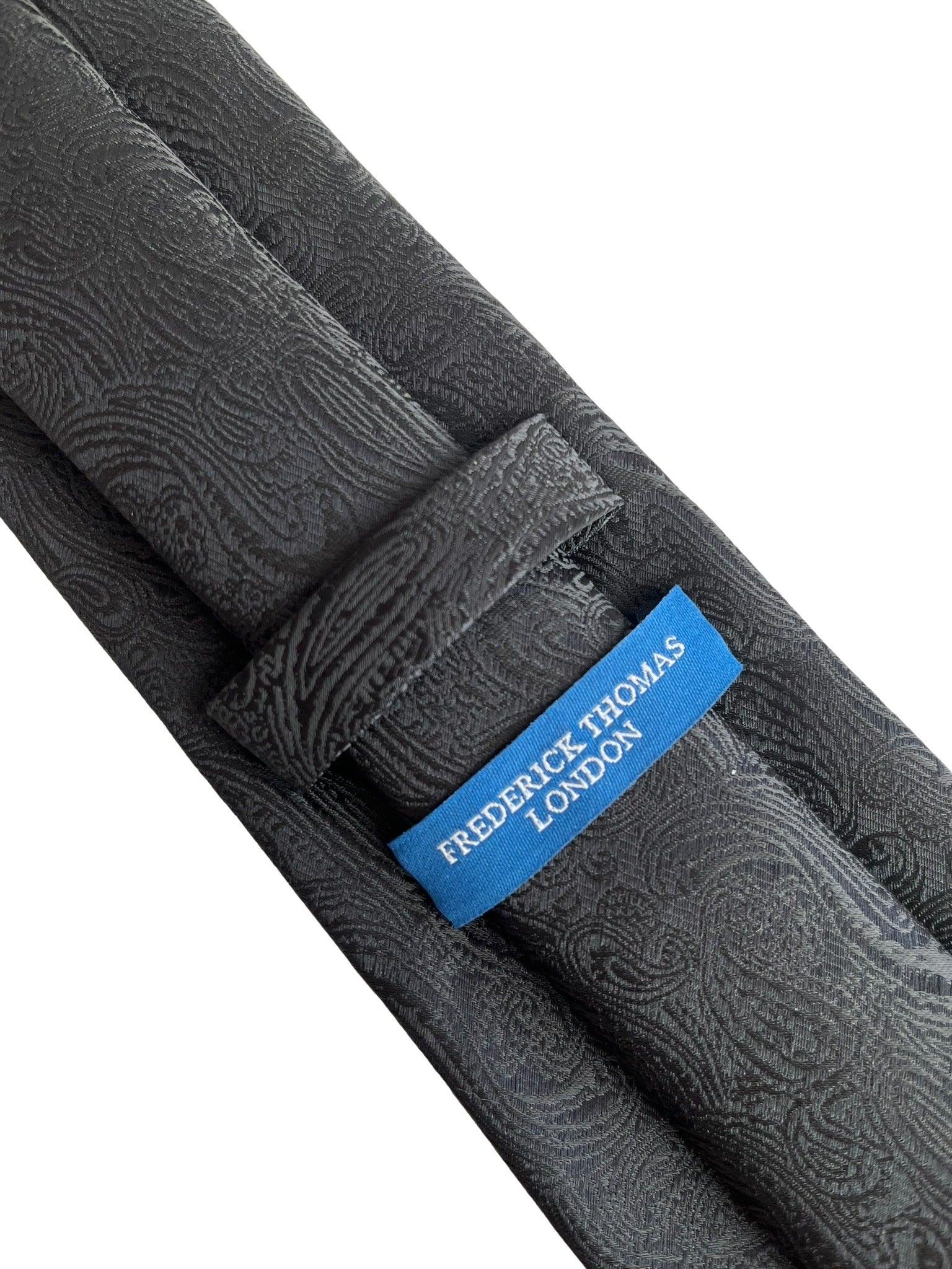black tie with subtle paisley design - Image 3
