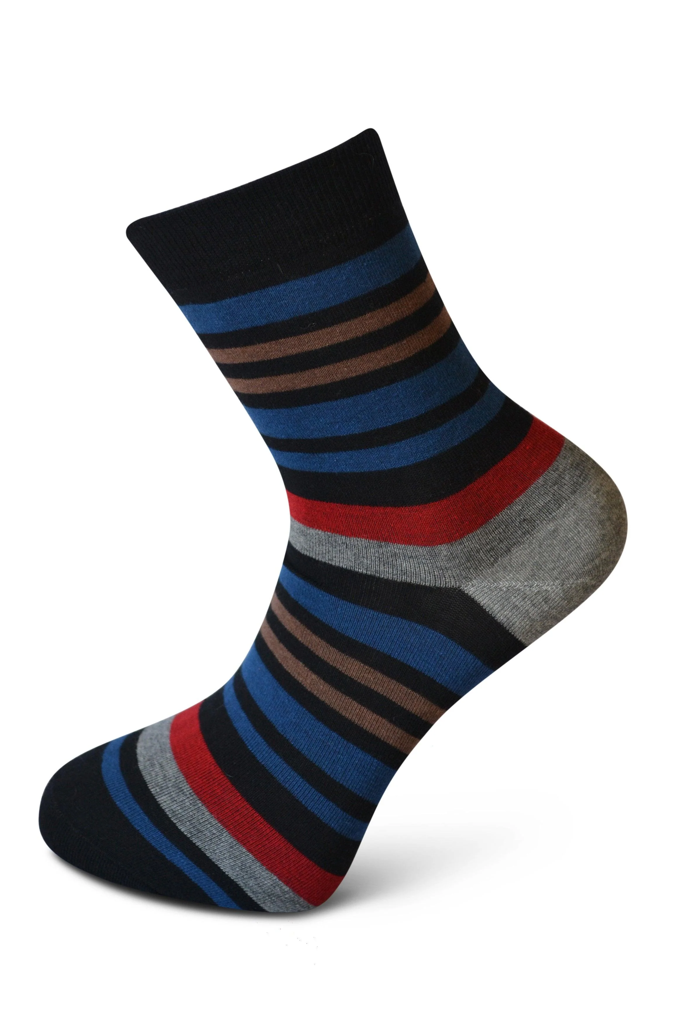 blue & black striped men's socks