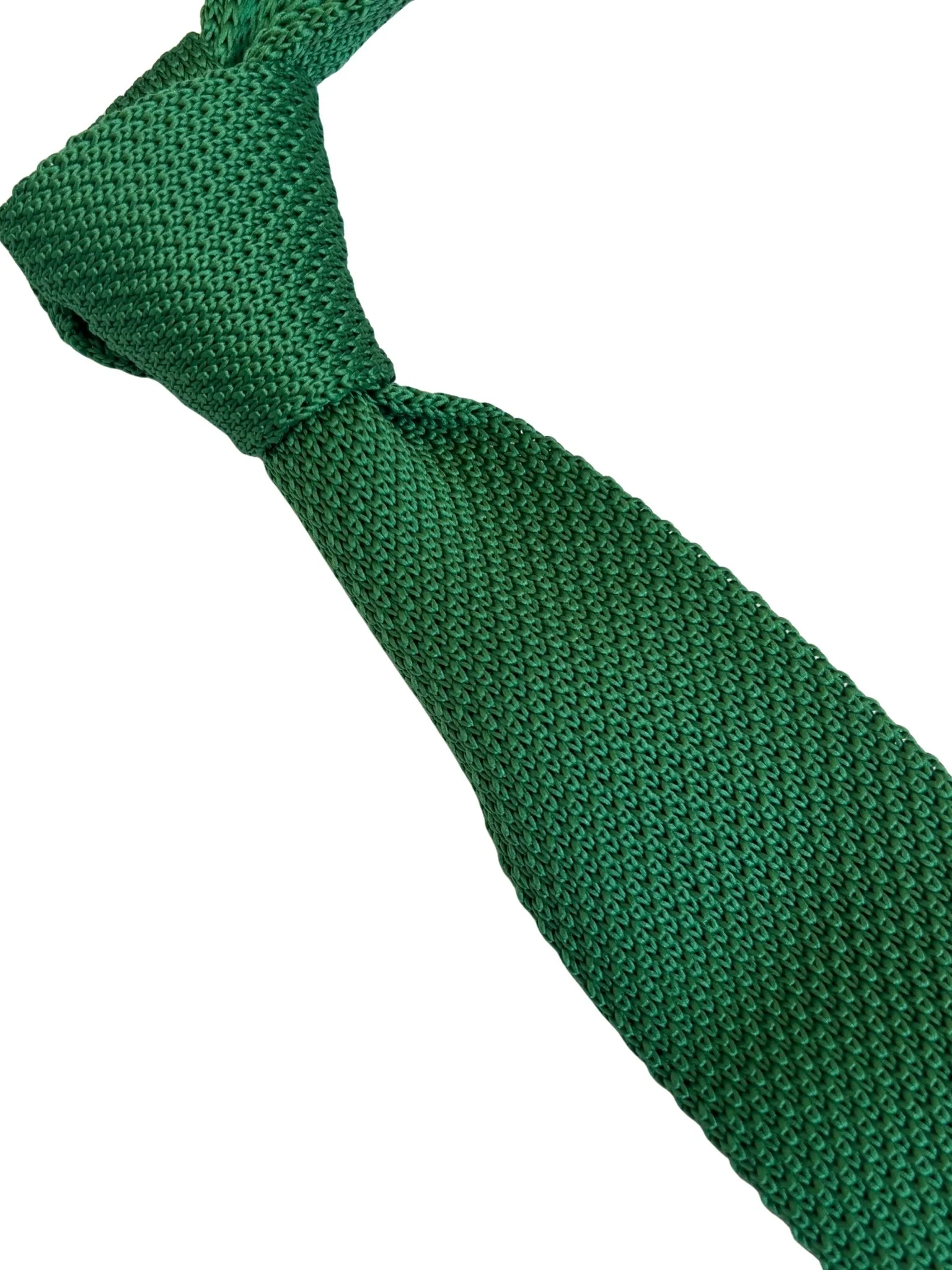 bright emerald green knitted tie - Image 5