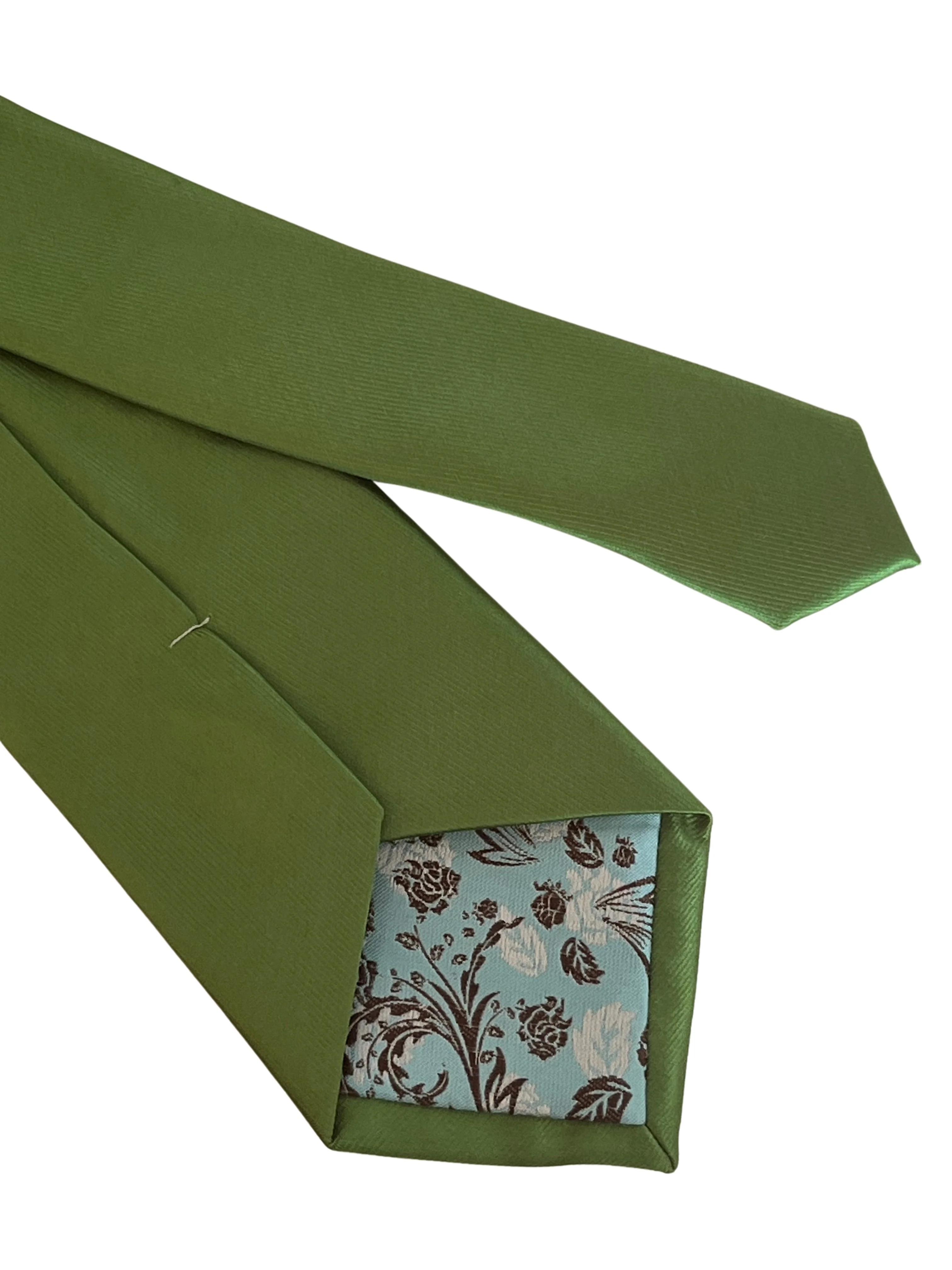 Bright, grass, leaf, lime green plain classic tie - Image 4