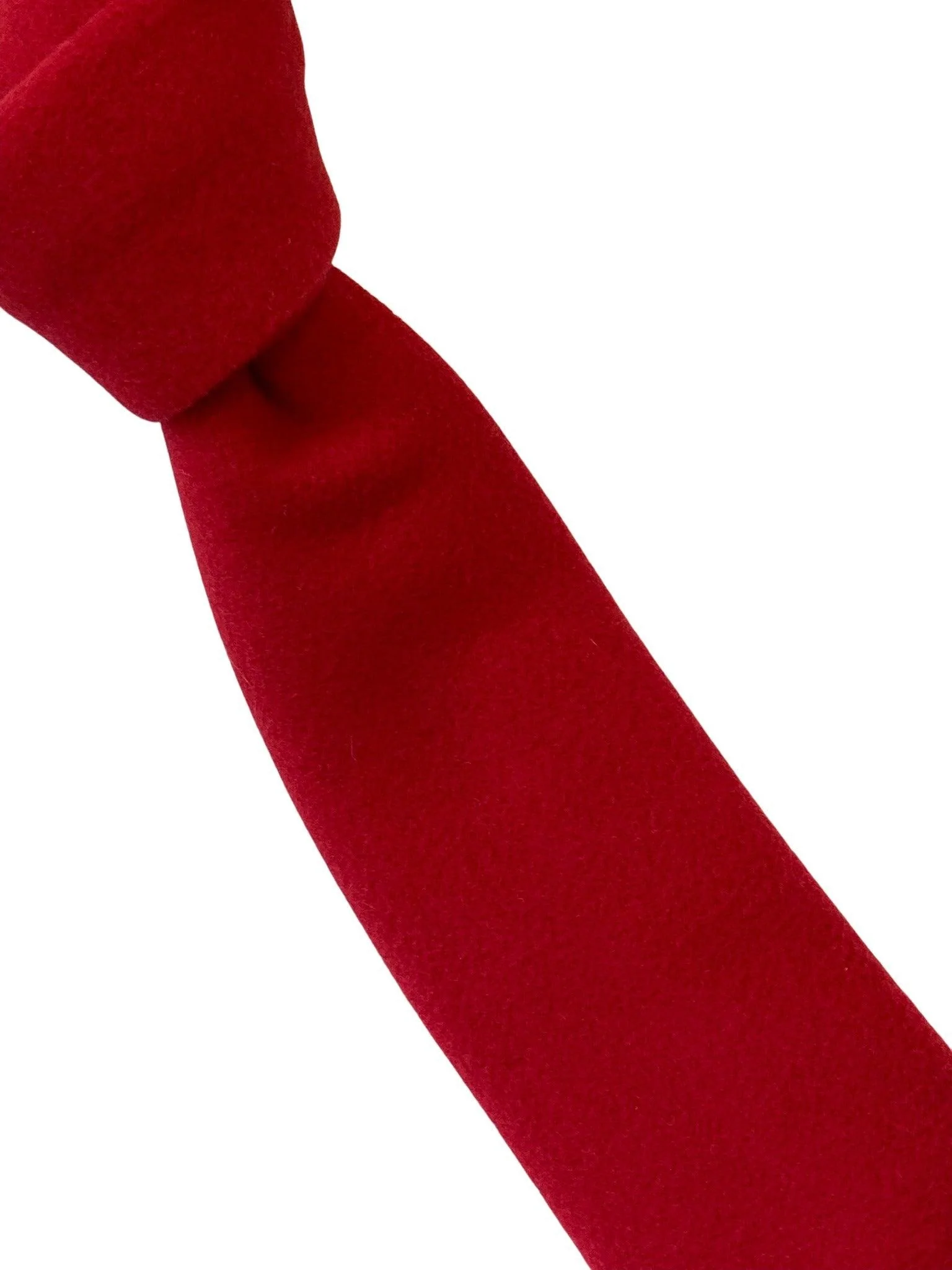 bright red wool mens classic width tie - Image 4