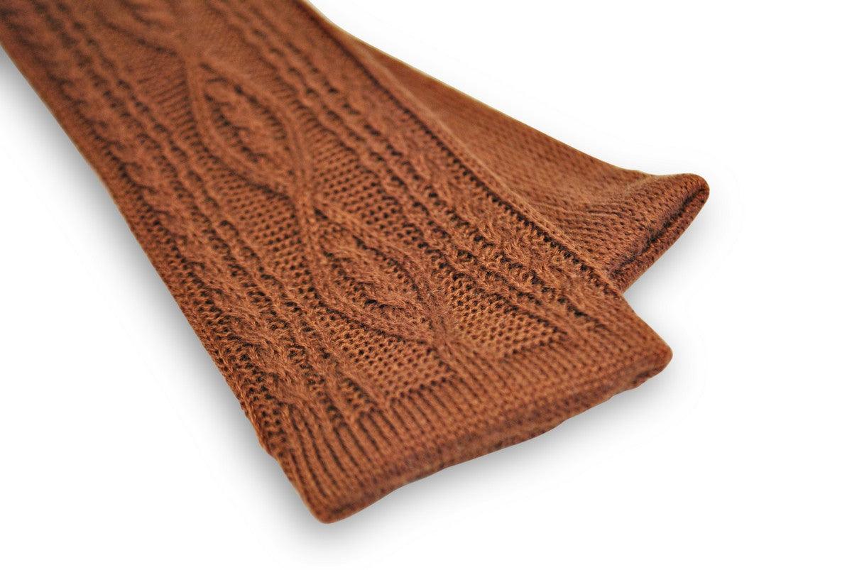brown cable knit skinny tie - Image 2