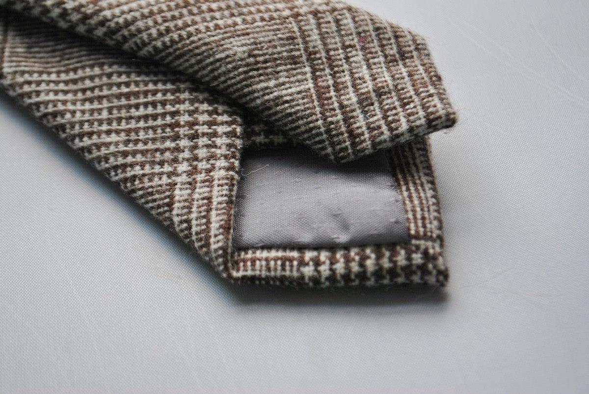 brown tweed wool skinny tie - Image 4