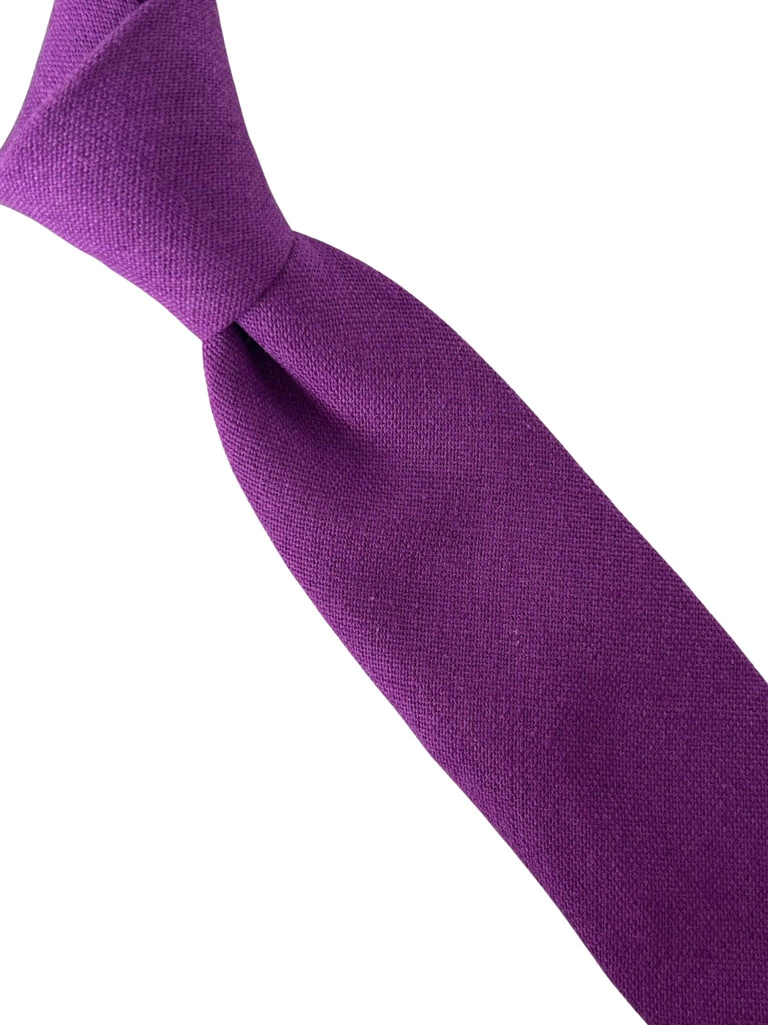 cadbury plum magenta indigo purple cotton tie - Image 5