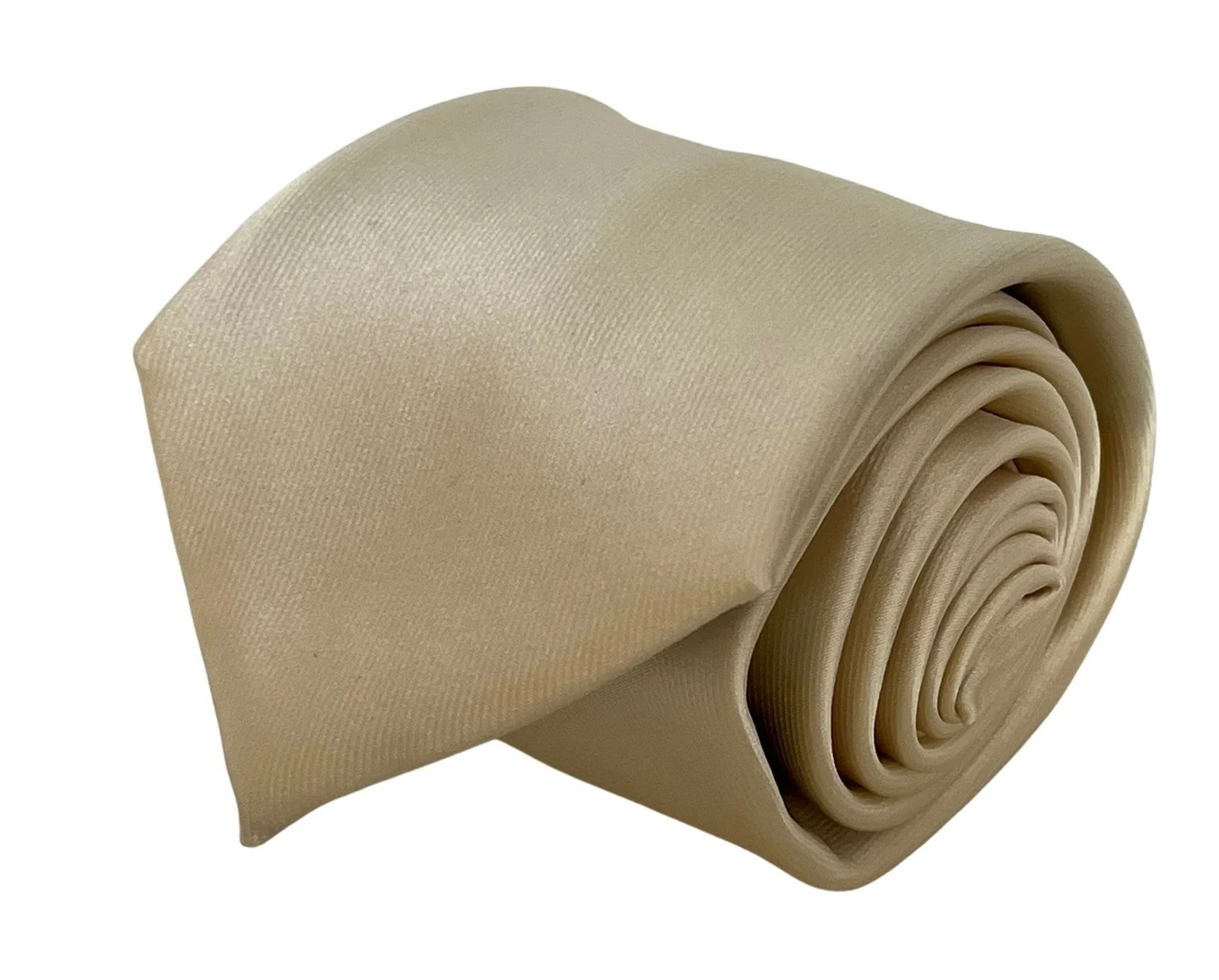 Champagne cream silky classic tie - Image 2