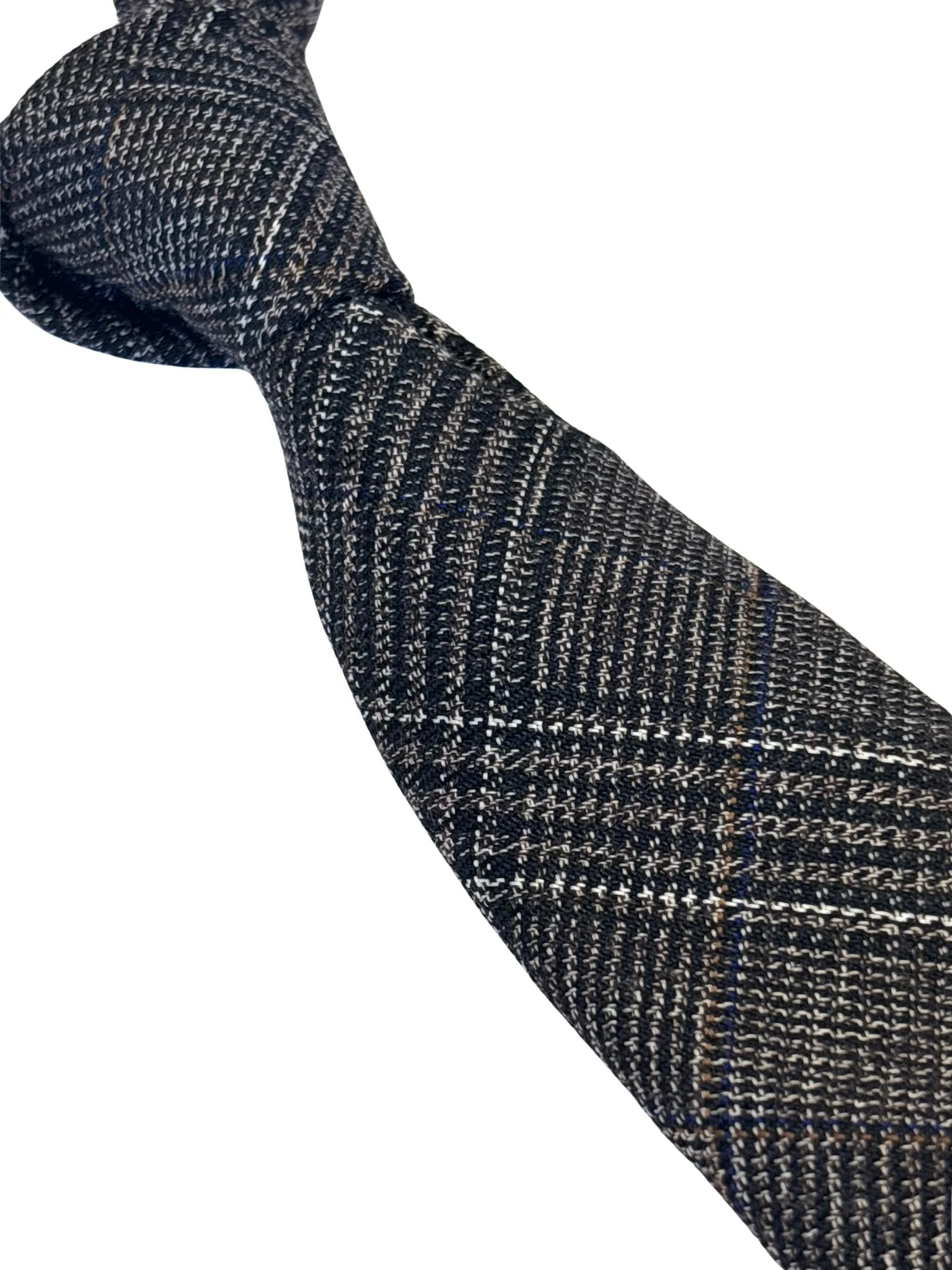 chestnut check tweed wool tie - Image 5