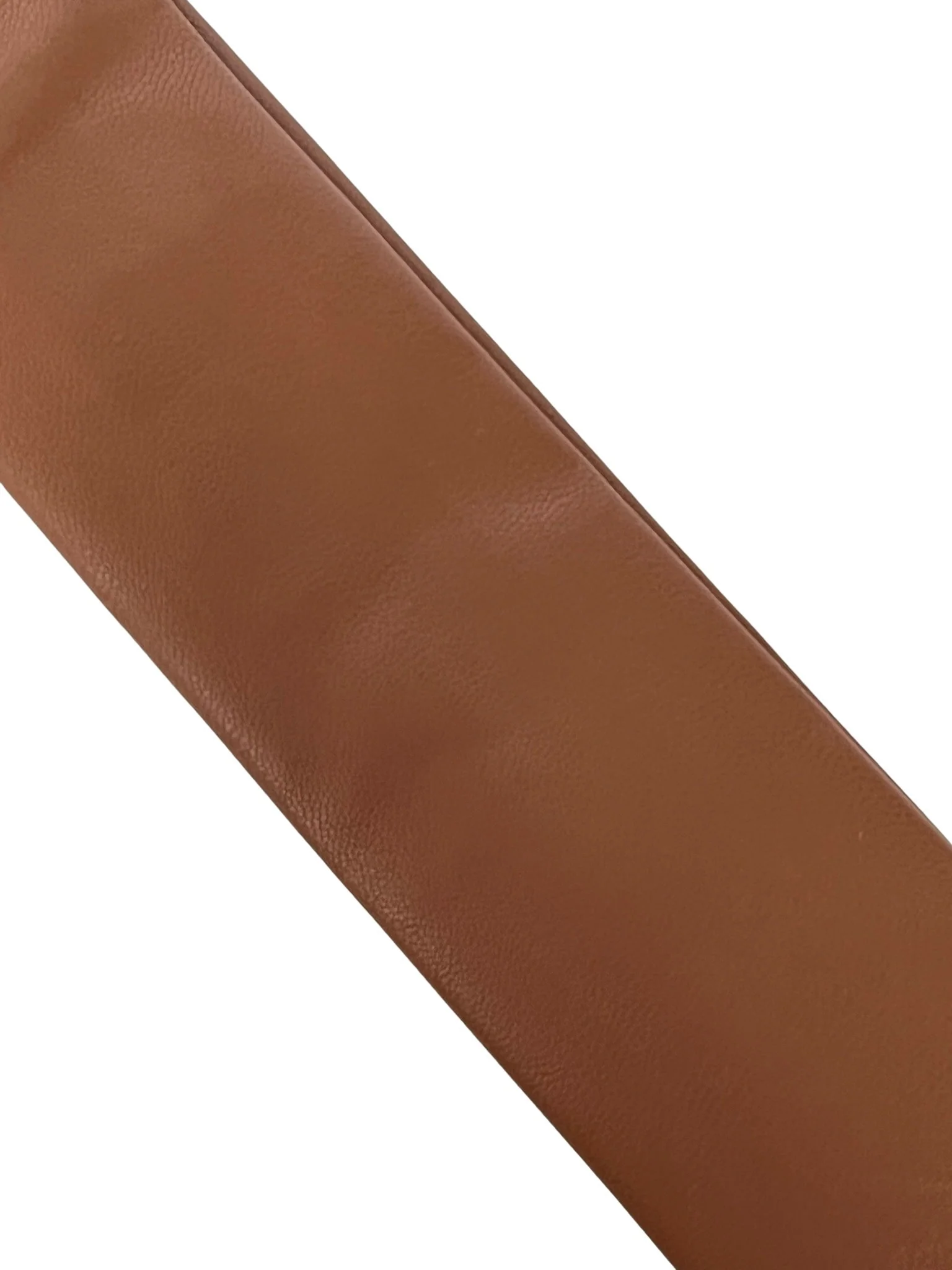 chocolate coffee brown tie in faux leather style material - Image 2