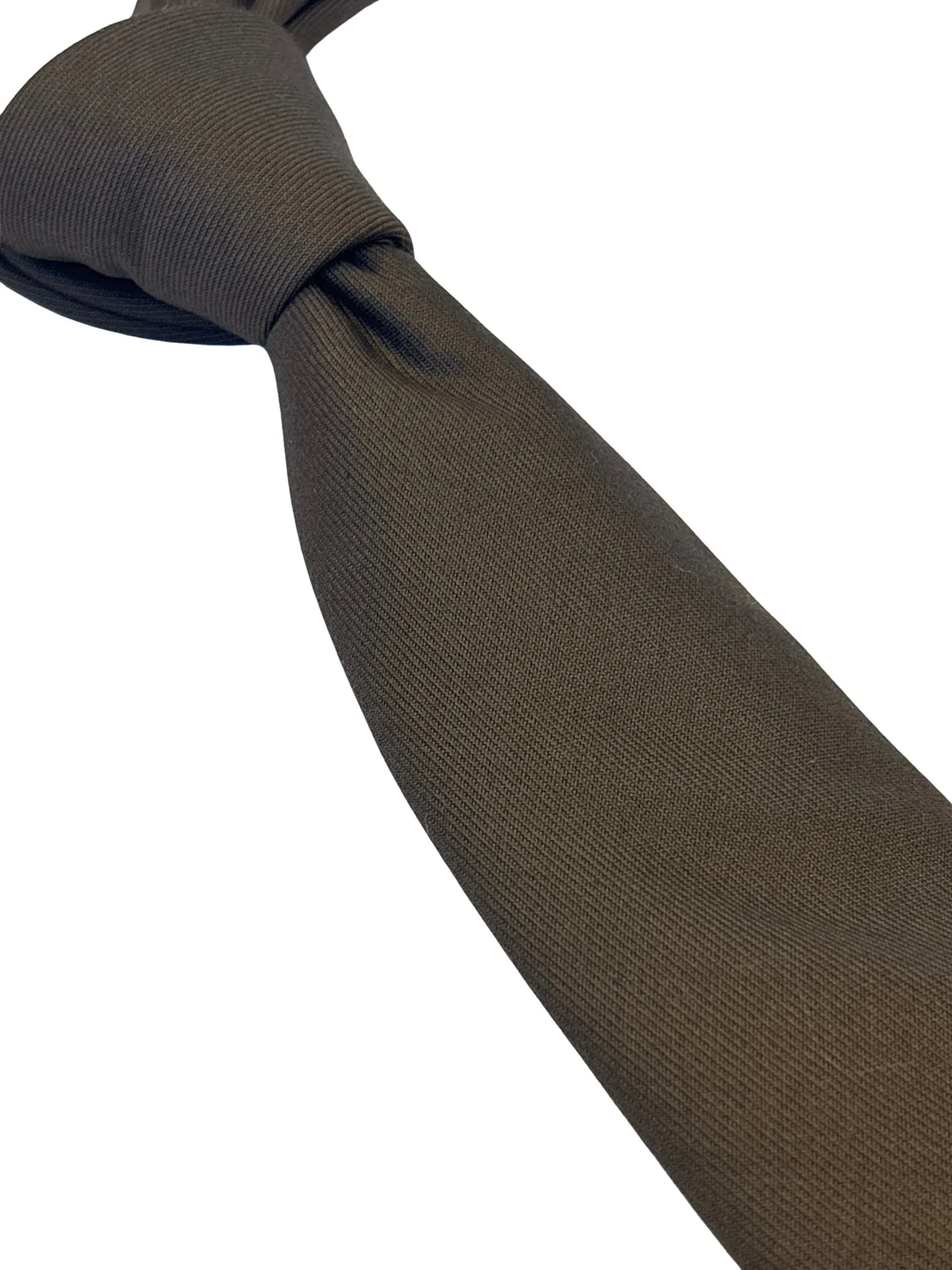chocolate dark brown plain tie - Image 6