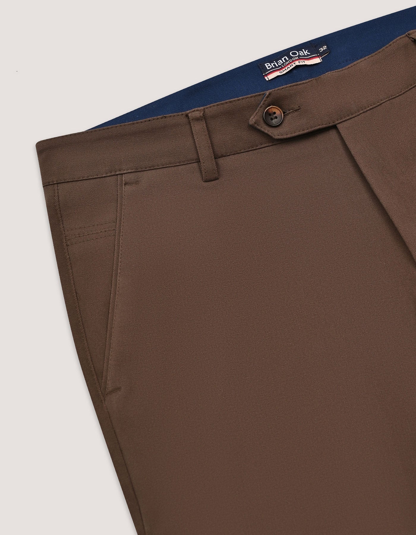 Chocolate Smart Fit Chino Trouser - Image 2