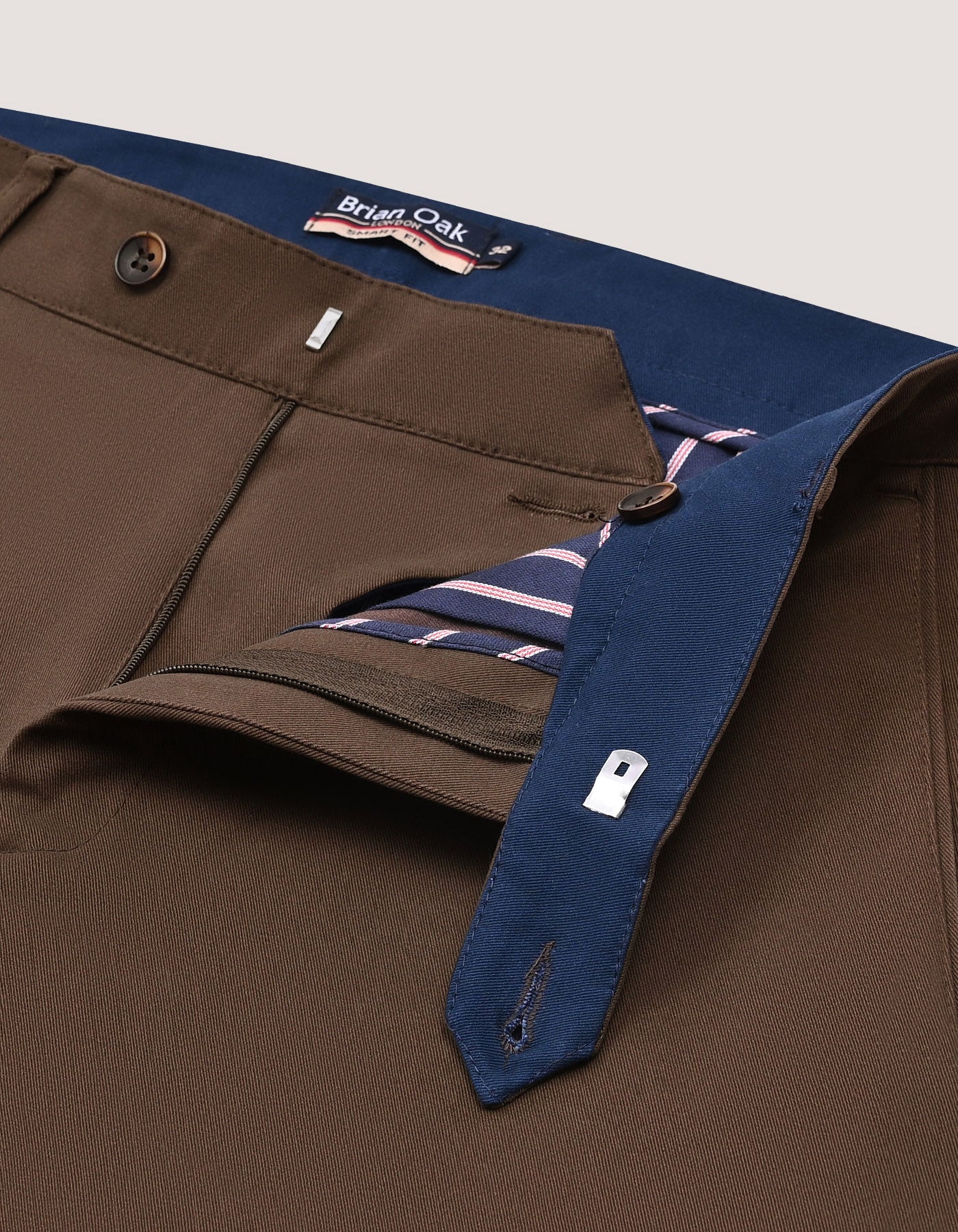 Chocolate Smart Fit Chino Trouser - Image 3