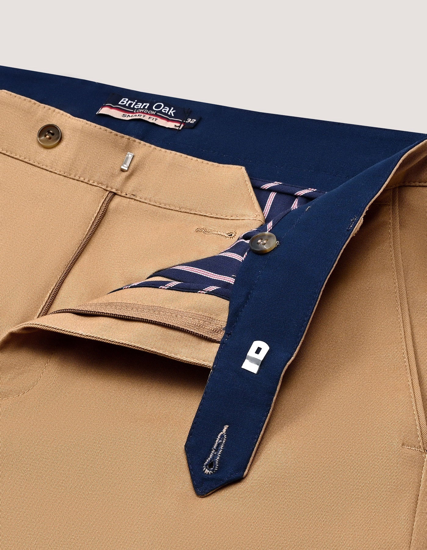 Classic Khaki Smart Fit Chino Trouser - Image 3