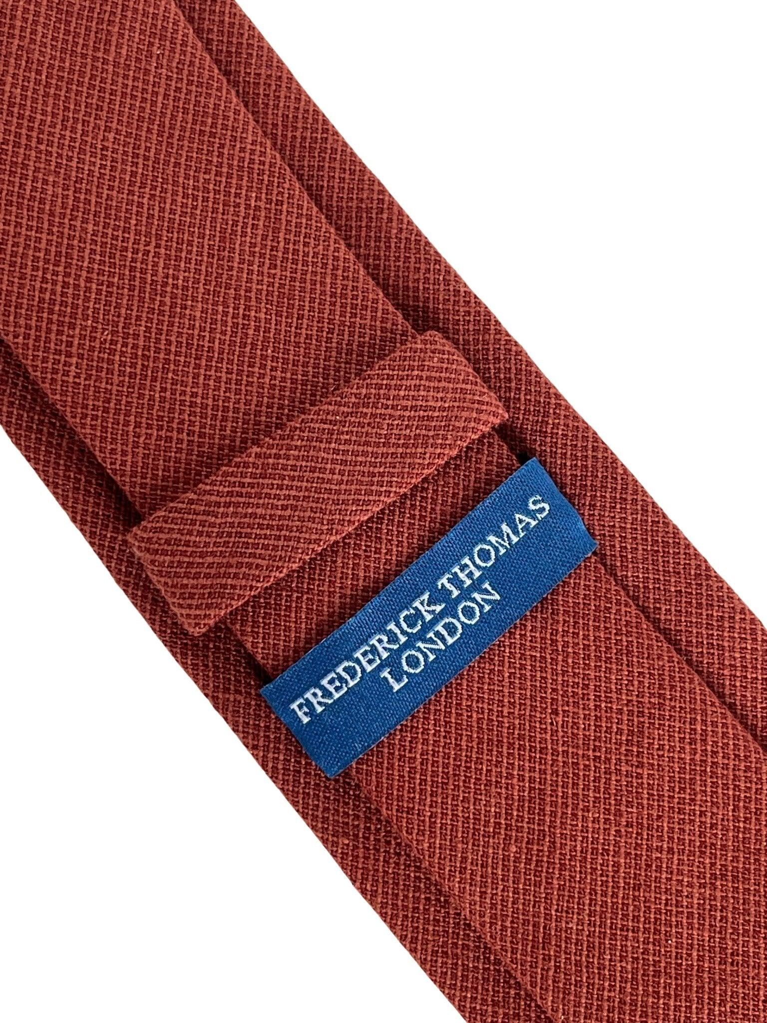 copper brick brown rusty cotton tie - Image 3