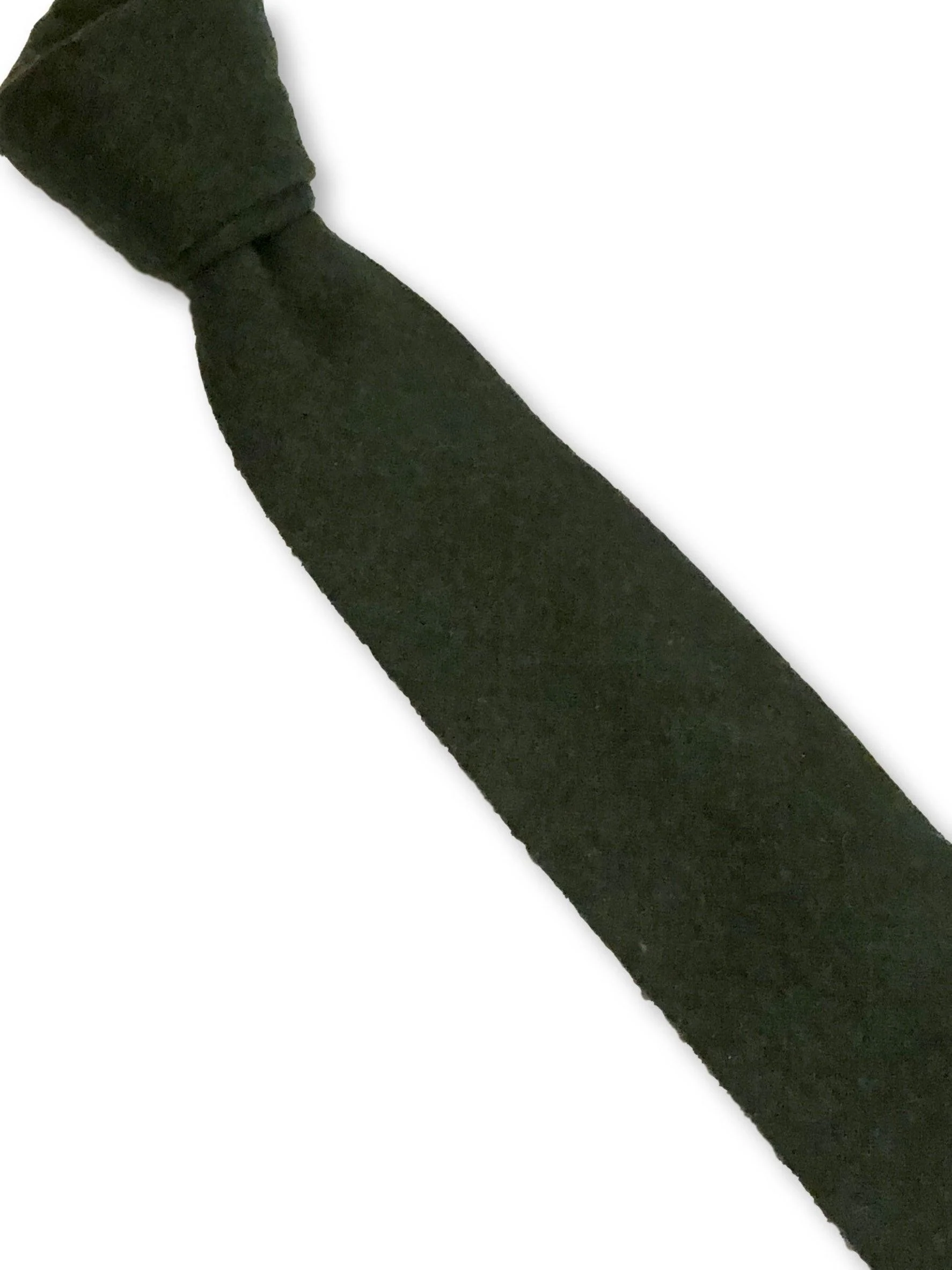 dark forest green slim wool tie - Image 3