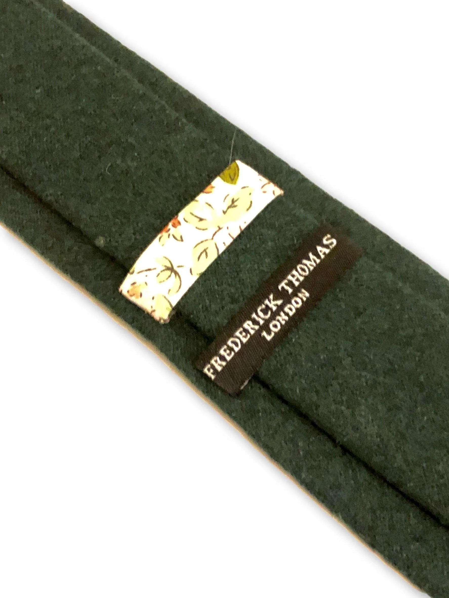 dark forest green slim wool tie - Image 4