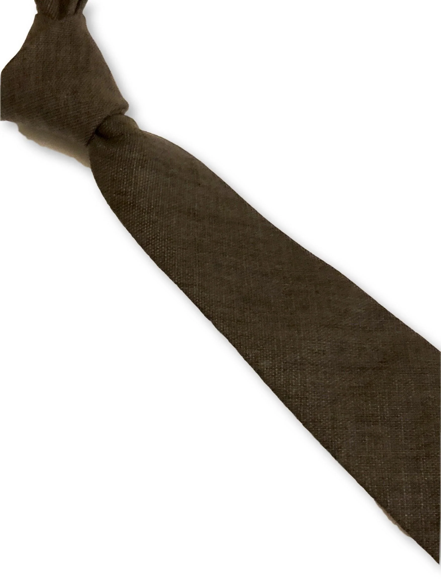 dark grey linen tie - Image 5