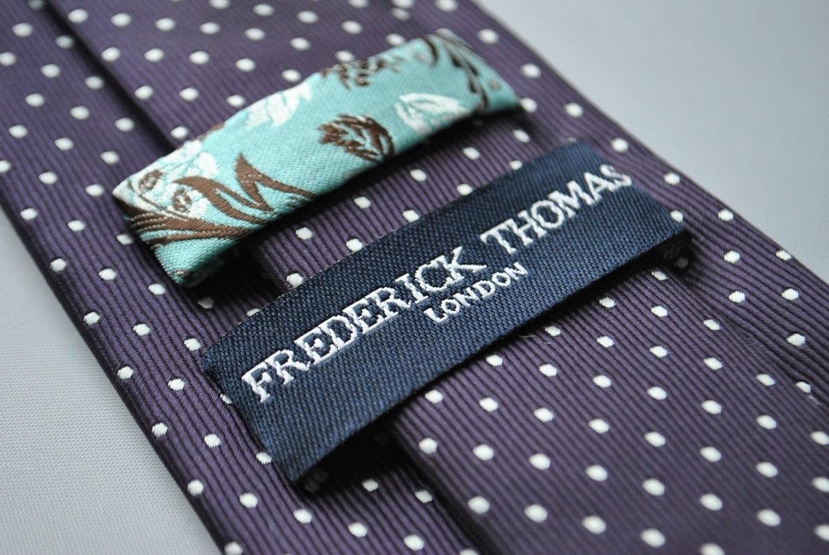 dark purple and white pin spot tie - Image 4