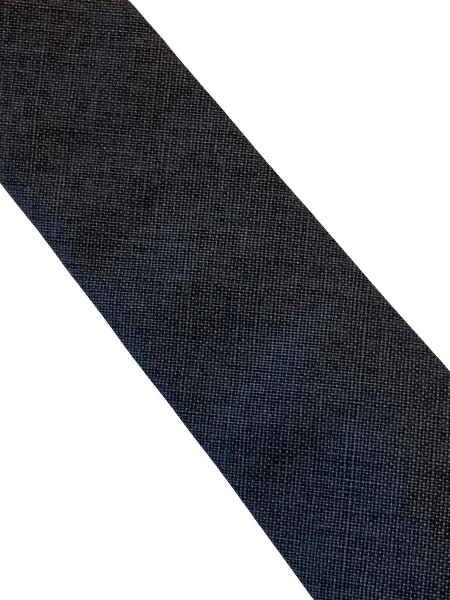 dark taupe smokey grey brown mens linen tie - Image 2