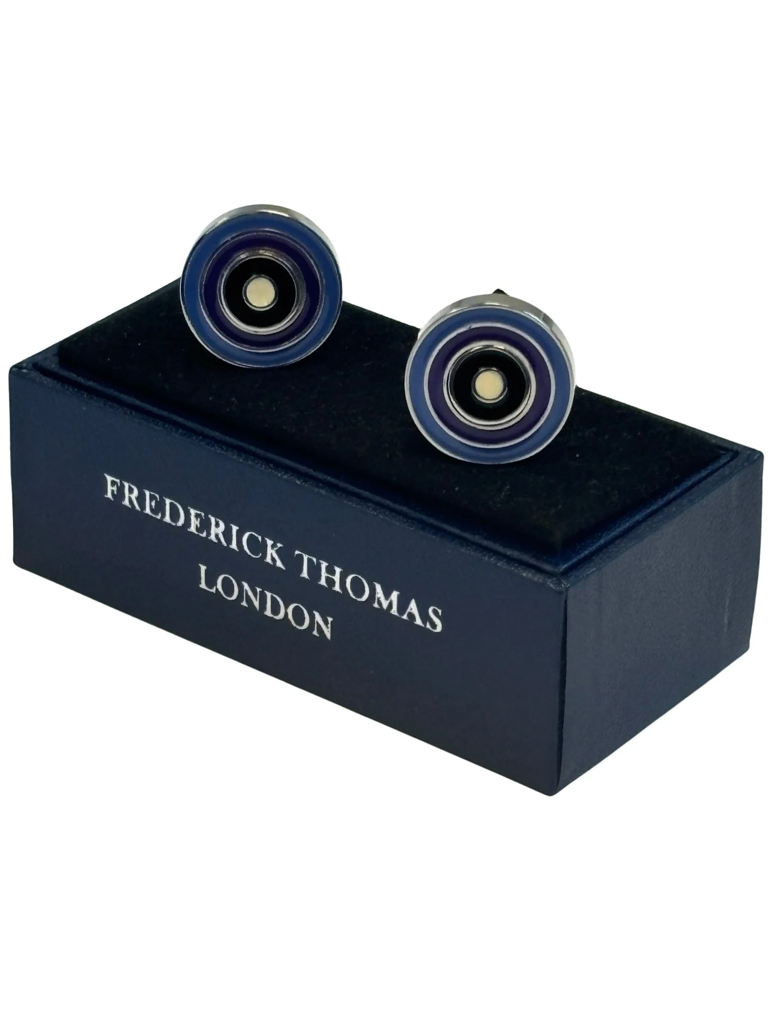 Quirky dual style multicolour circular target design cufflinks - Image 2