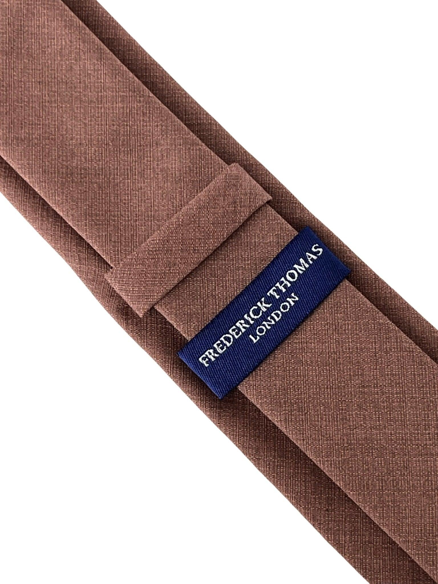 dusky dusty earthy red brick bamboo tie - Image 3