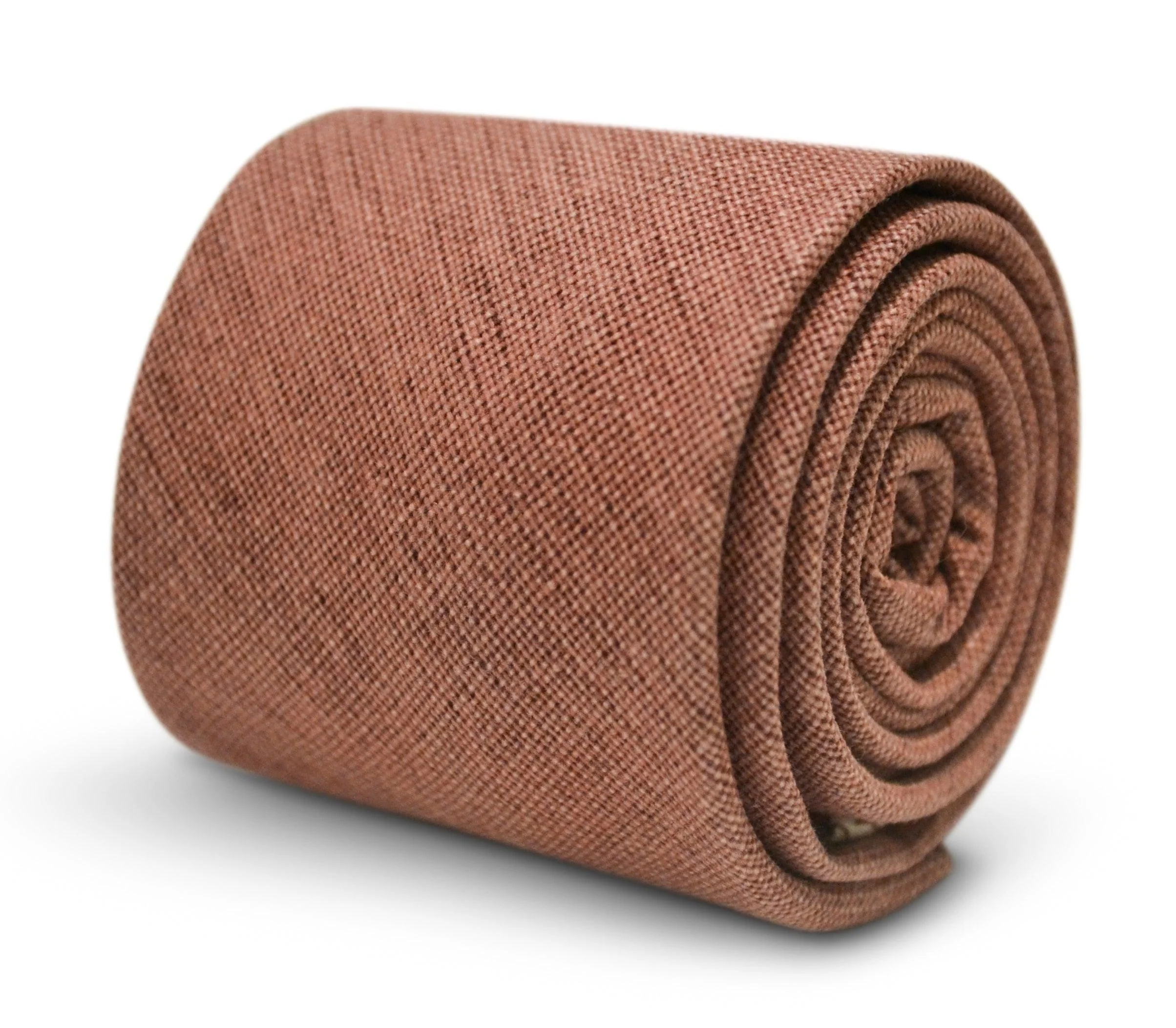 dusky pink brick linen tie