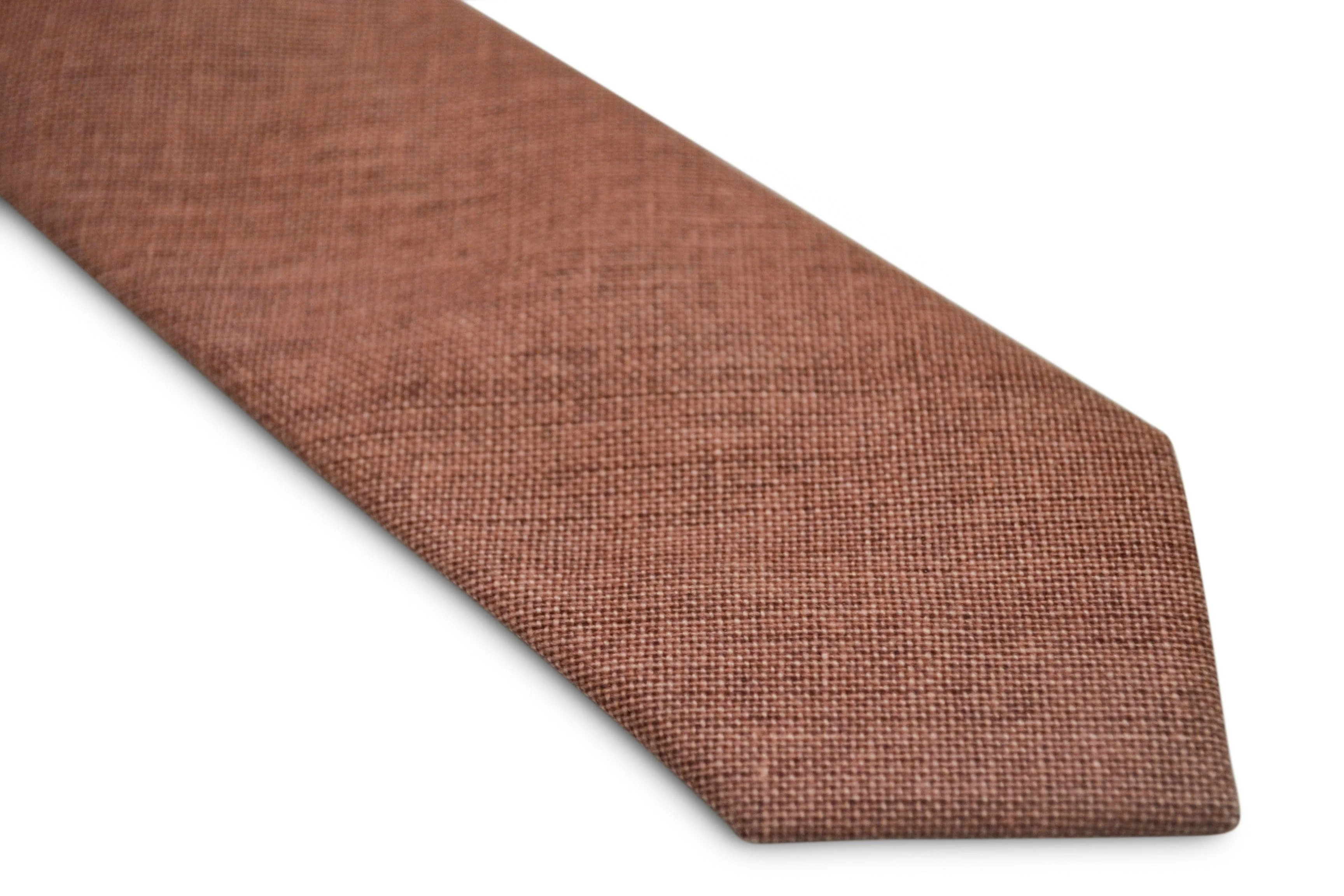 dusky pink brick linen tie - Image 3