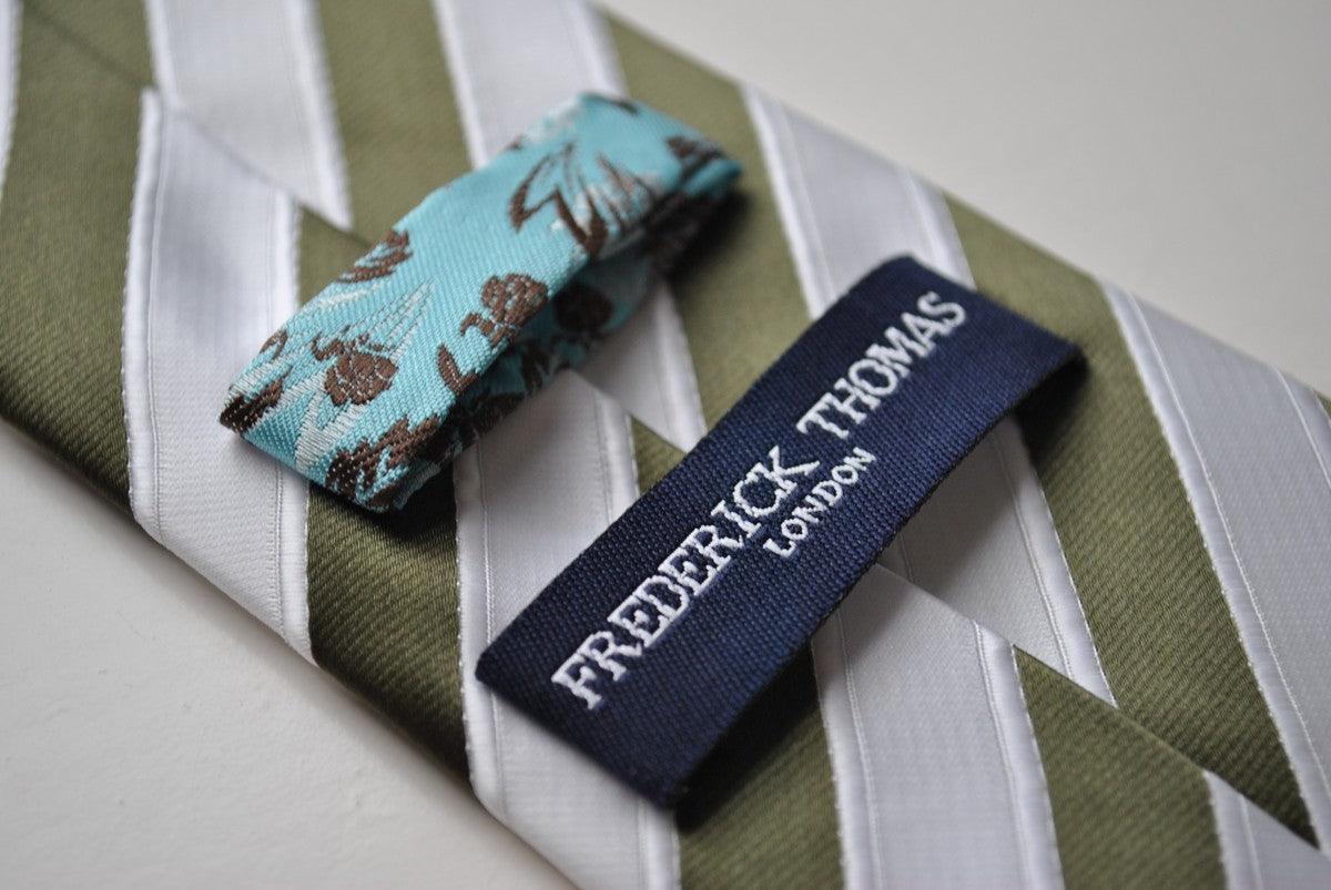 green and white striped tie - Image 4