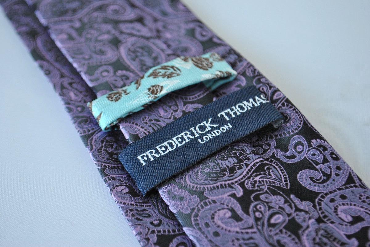 black and purple paisley tie - Image 4