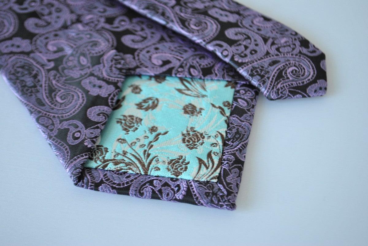 black and purple paisley tie - Image 5