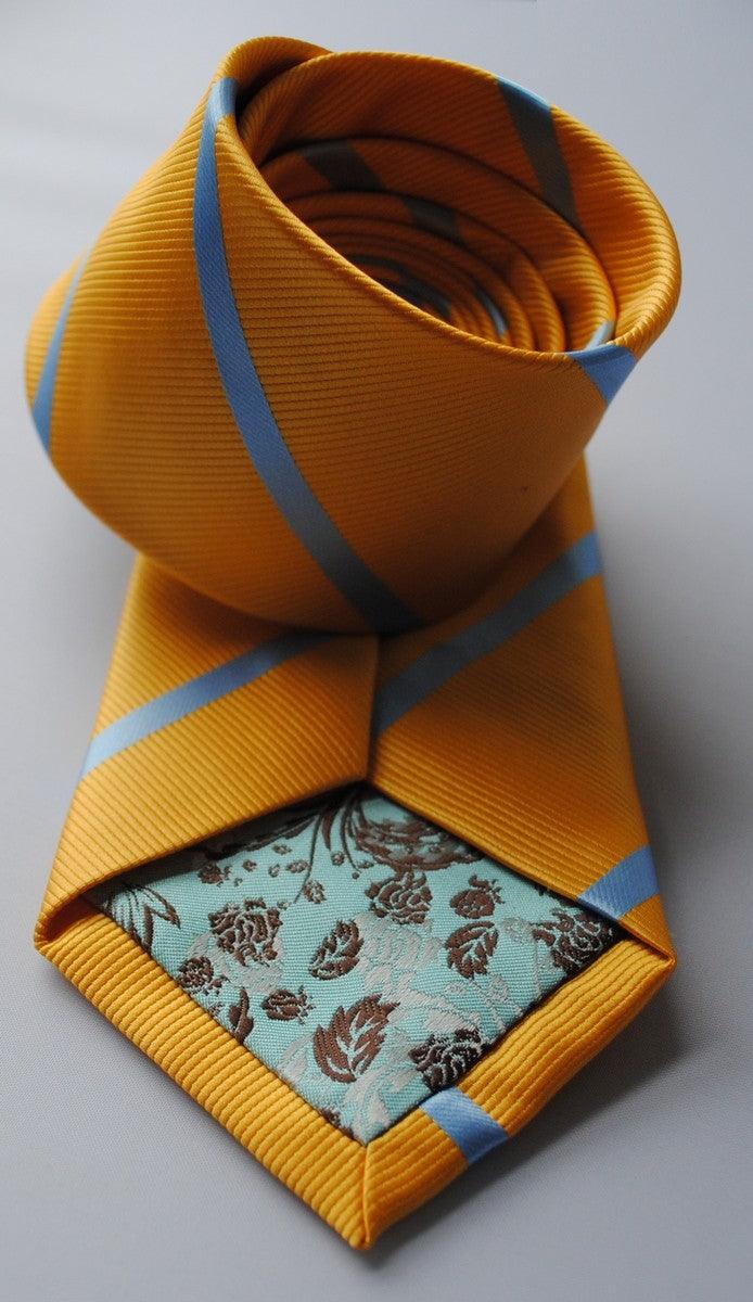 yellow tie with blue club stripe - Image 2