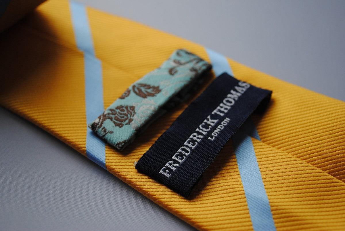 yellow tie with blue club stripe - Image 5