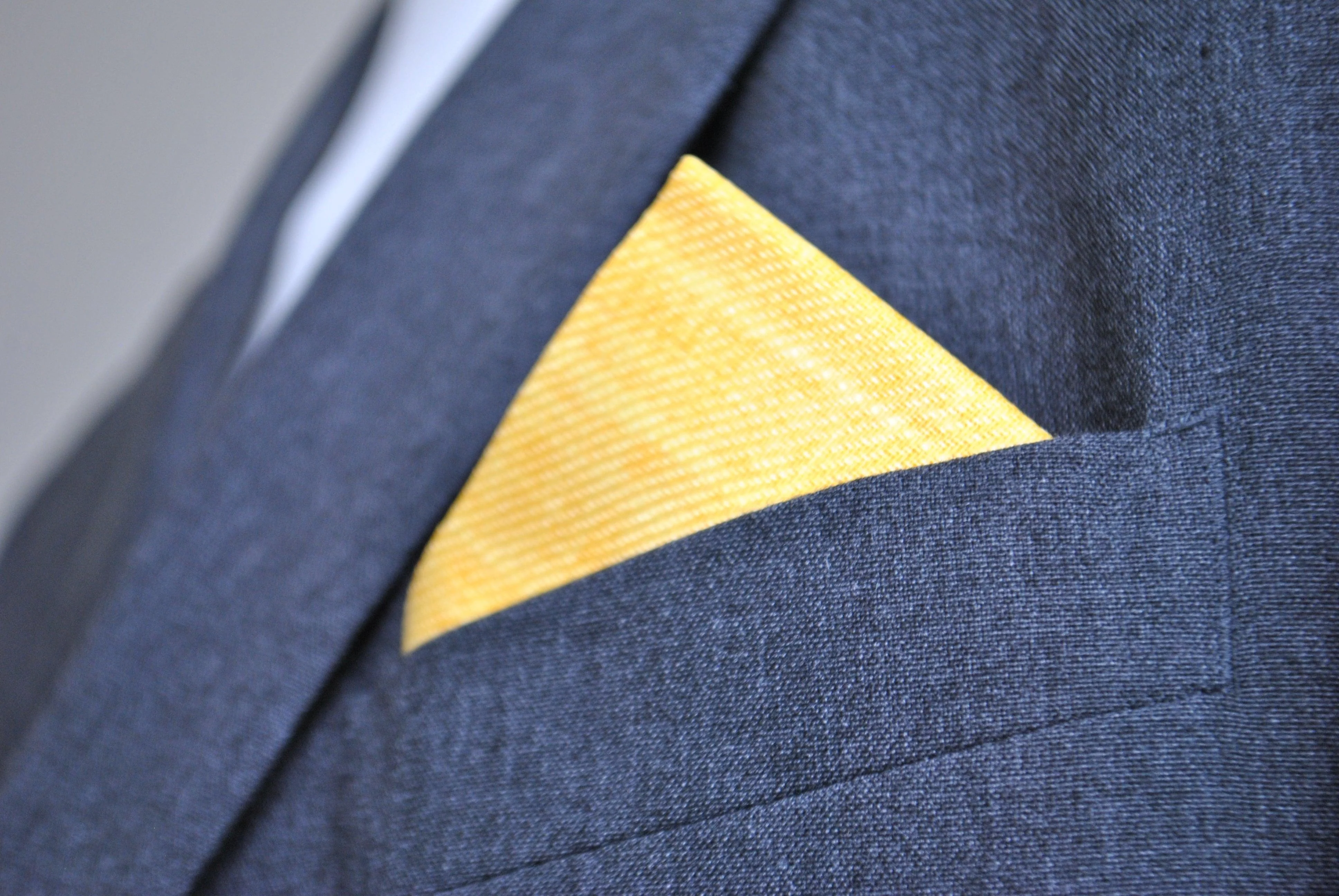 Gold Linen Pocket Square - Image 2