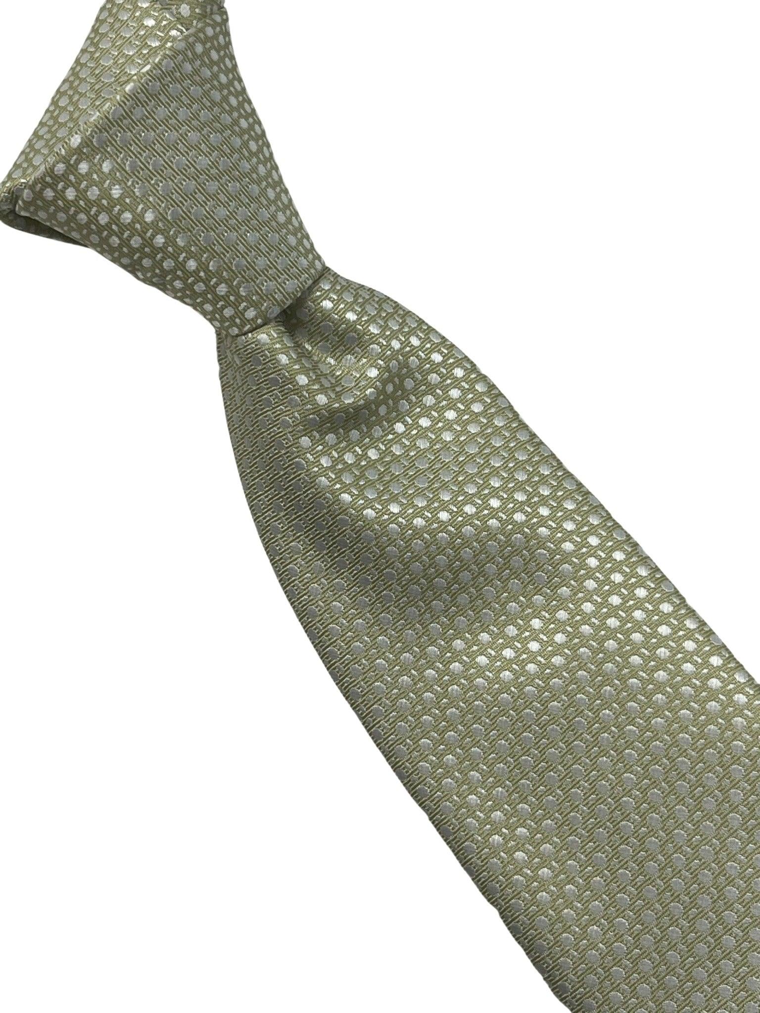 Gold tie with geometric design - Image 6