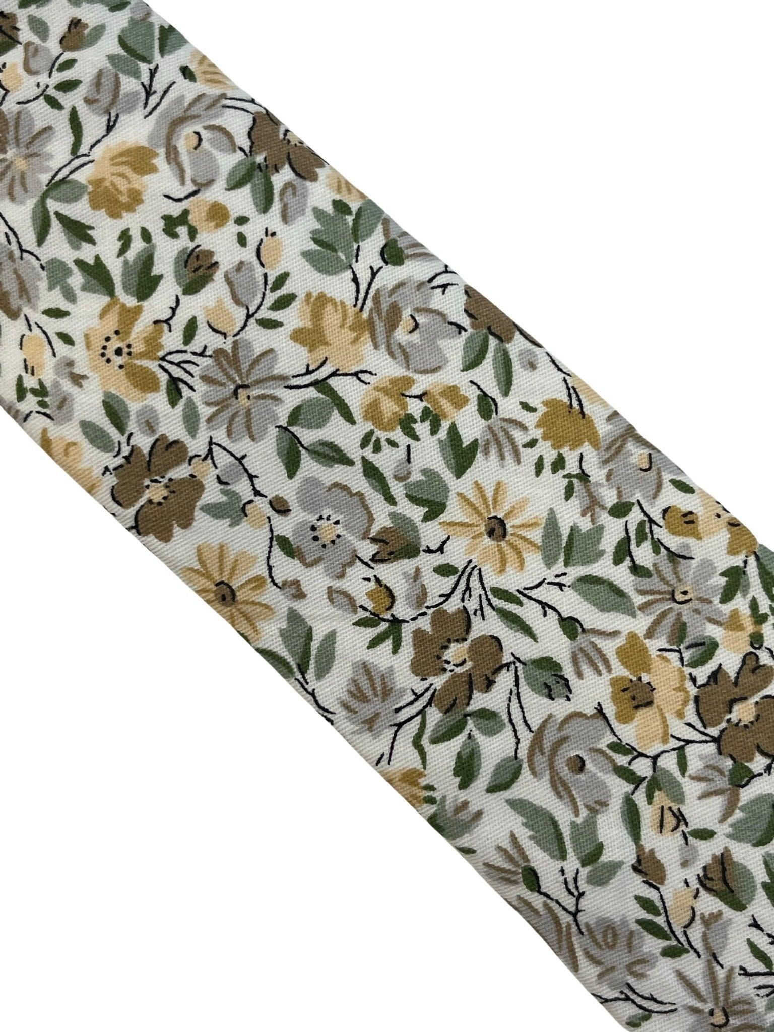 Ivory cotton English wildflower garden design  cotton tie - Image 3