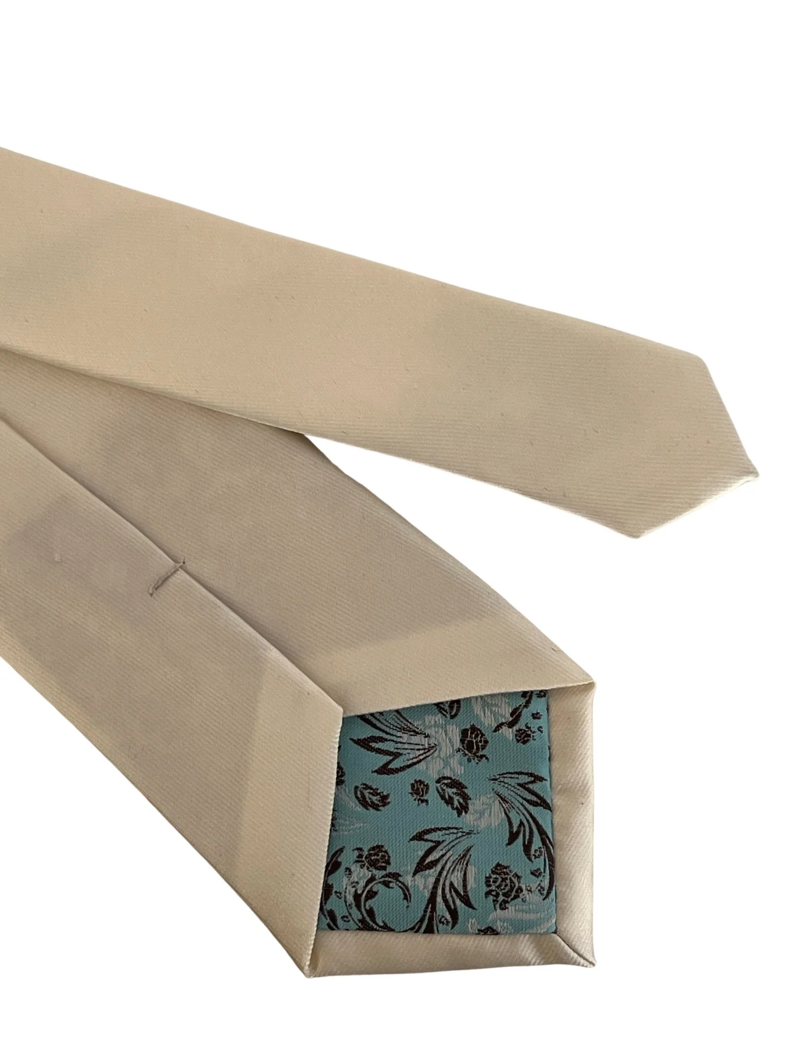 Ivory cream silky classic tie - Image 5