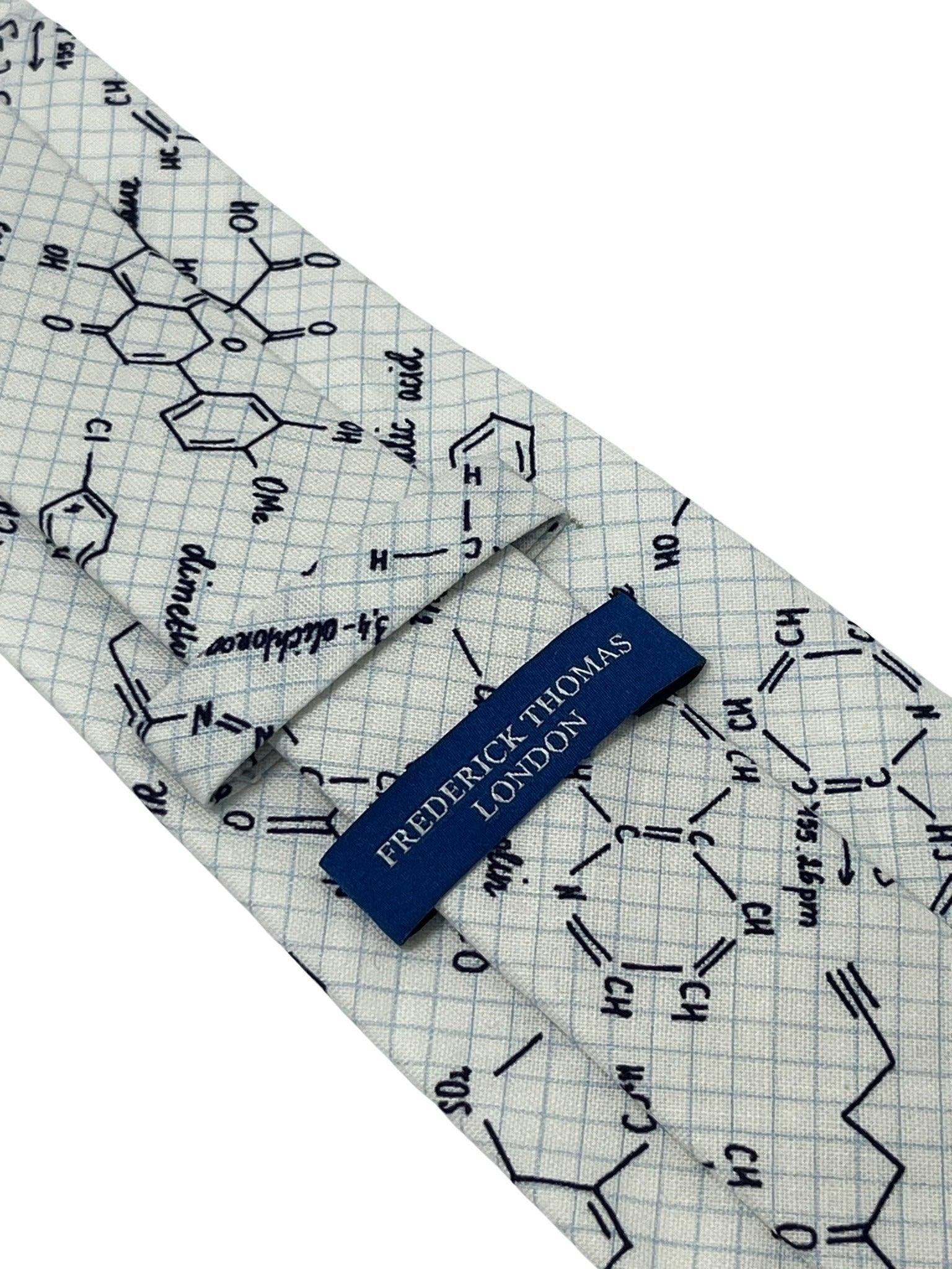 Ivory cream tie with chemical equation science - Image 4