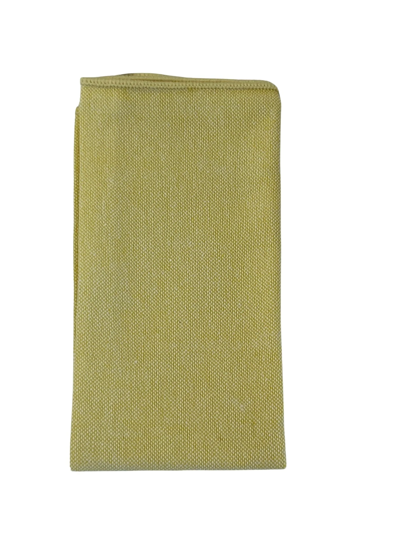lemon yellow cotton pocket square - Image 2