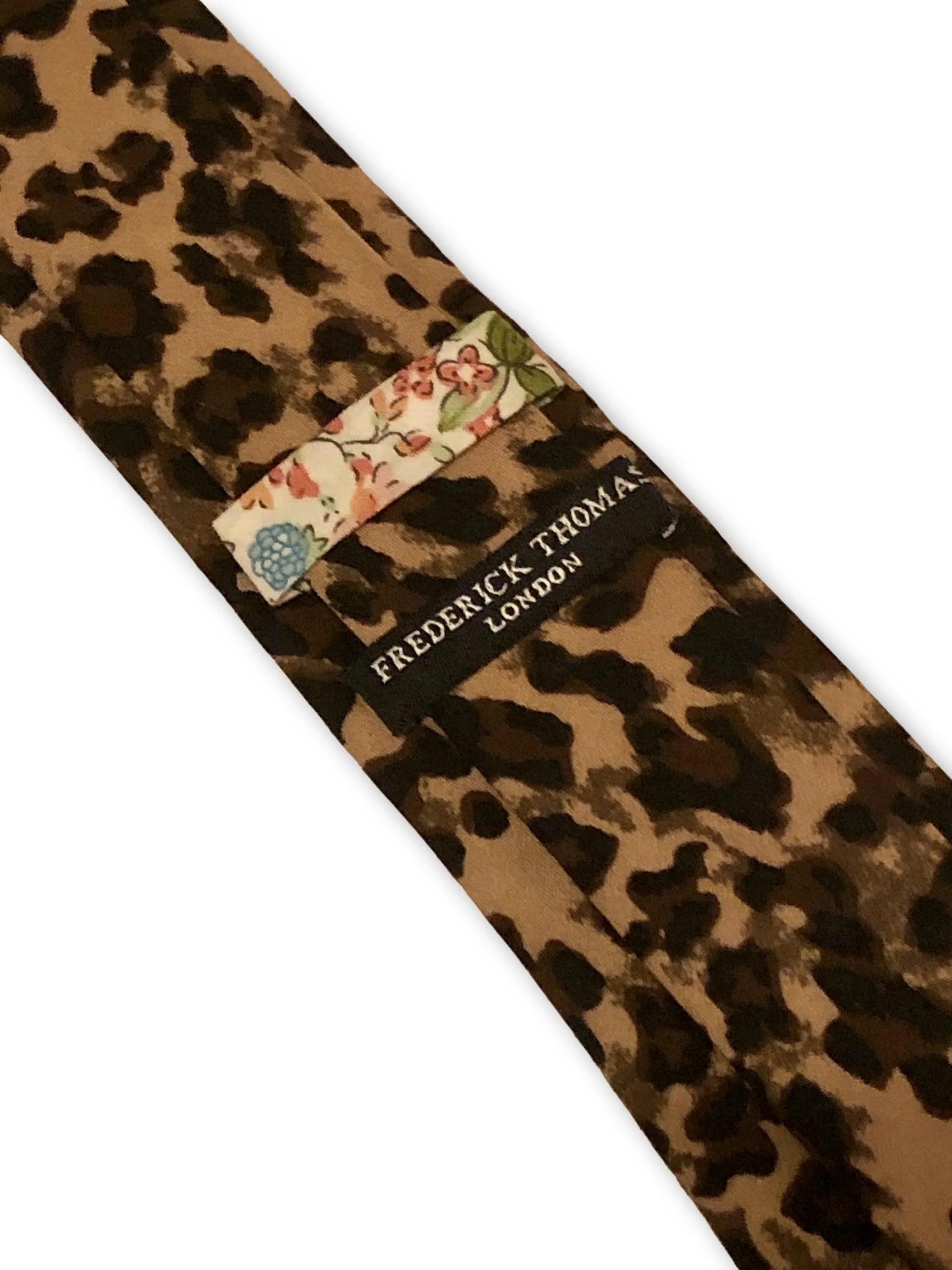 leopard print design cotton tie - Image 2