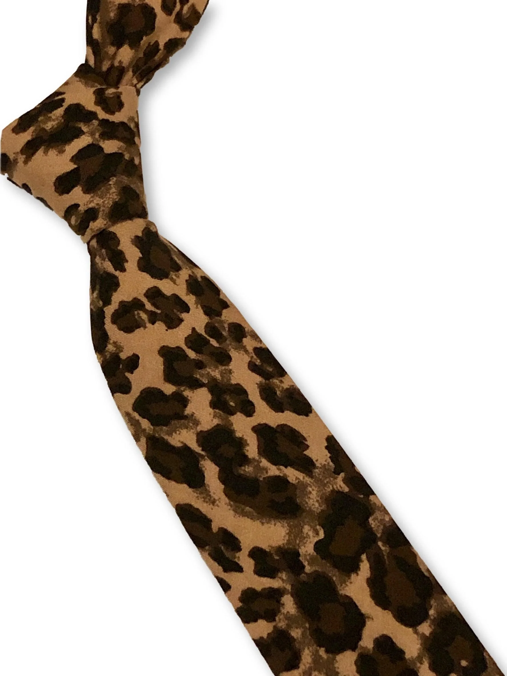 leopard print design cotton tie - Image 4