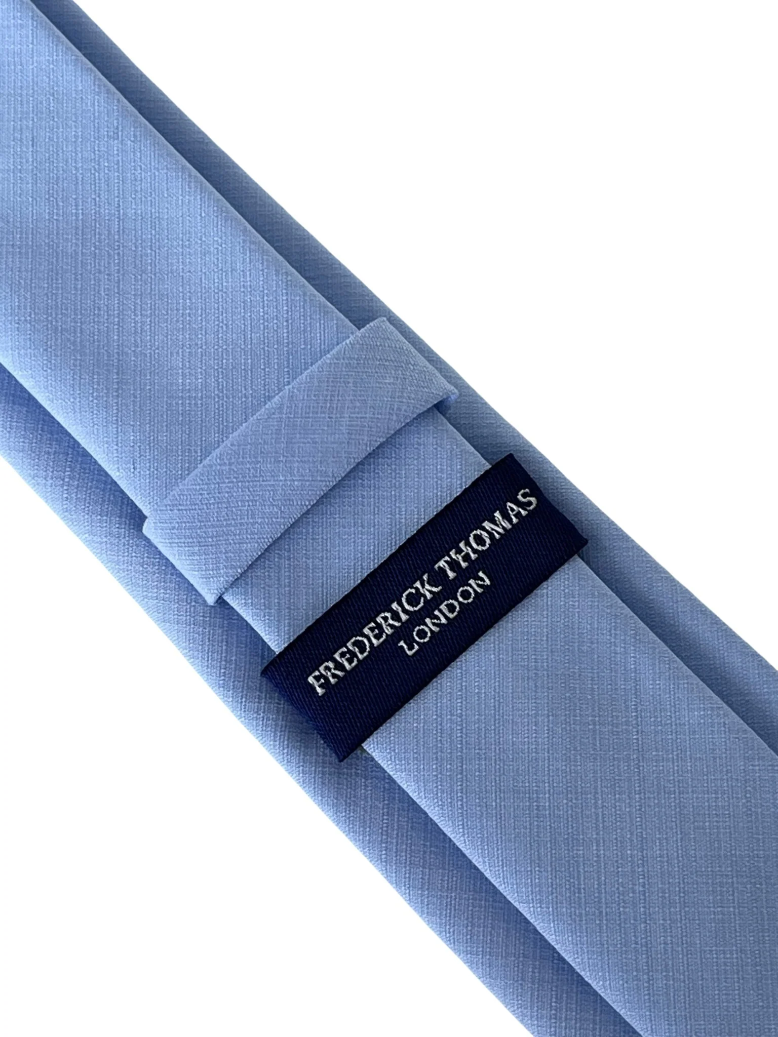 light baby dusky pale blue bamboo tie - Image 3