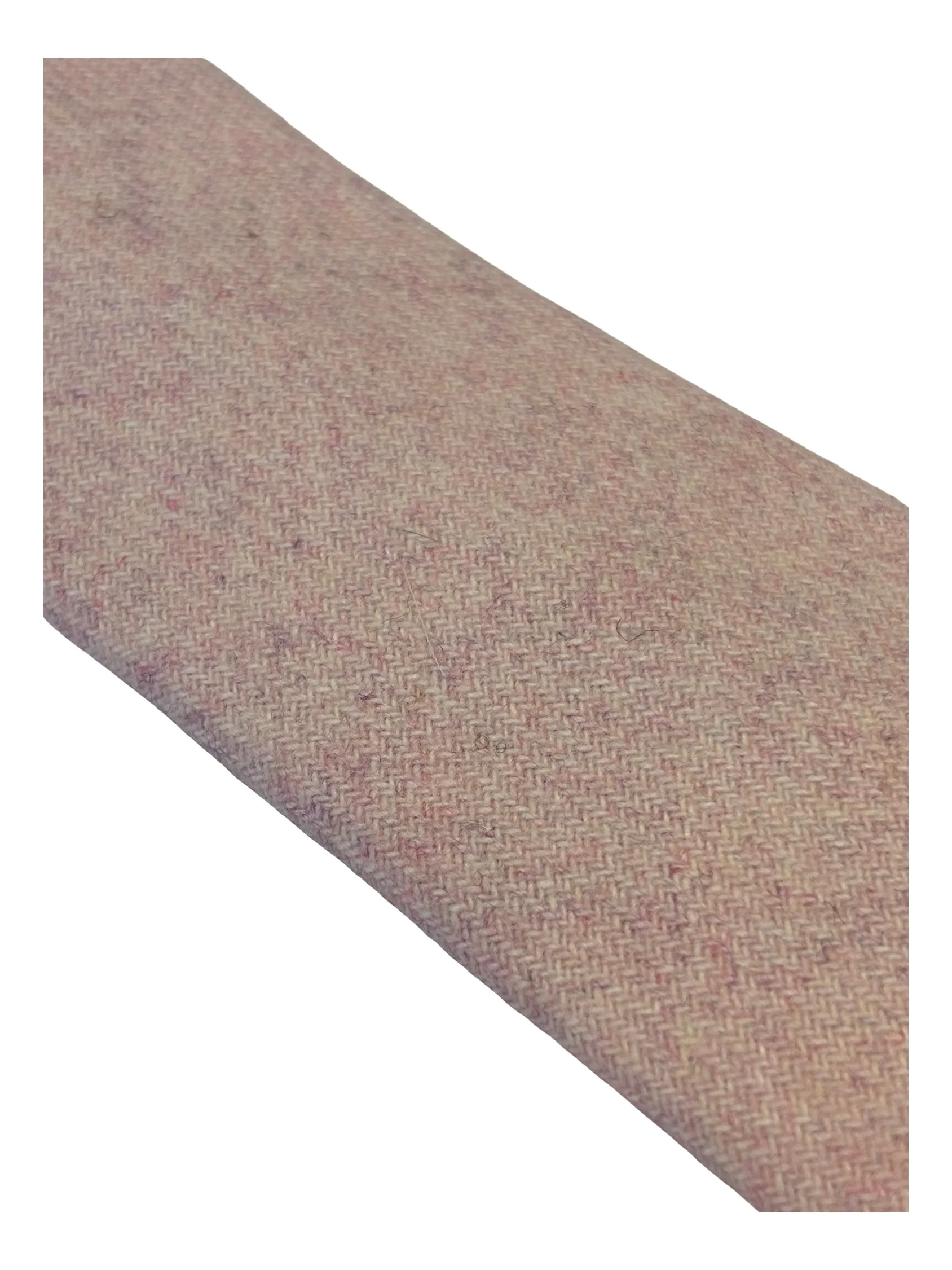 light baby pink plain wool tie - Image 3