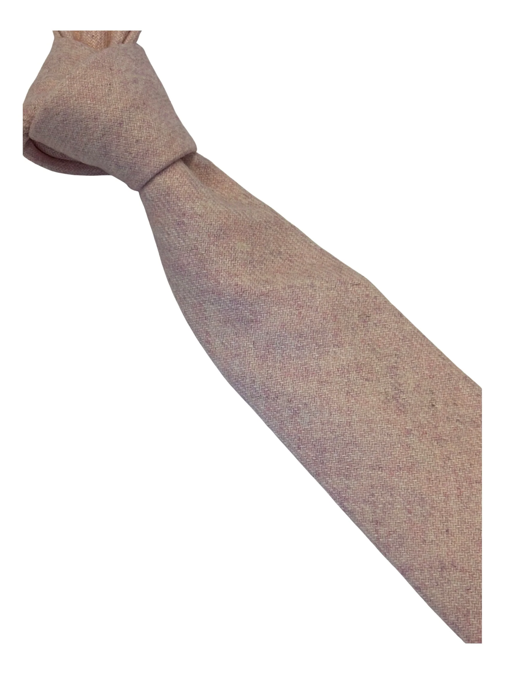 light baby pink plain wool tie - Image 6