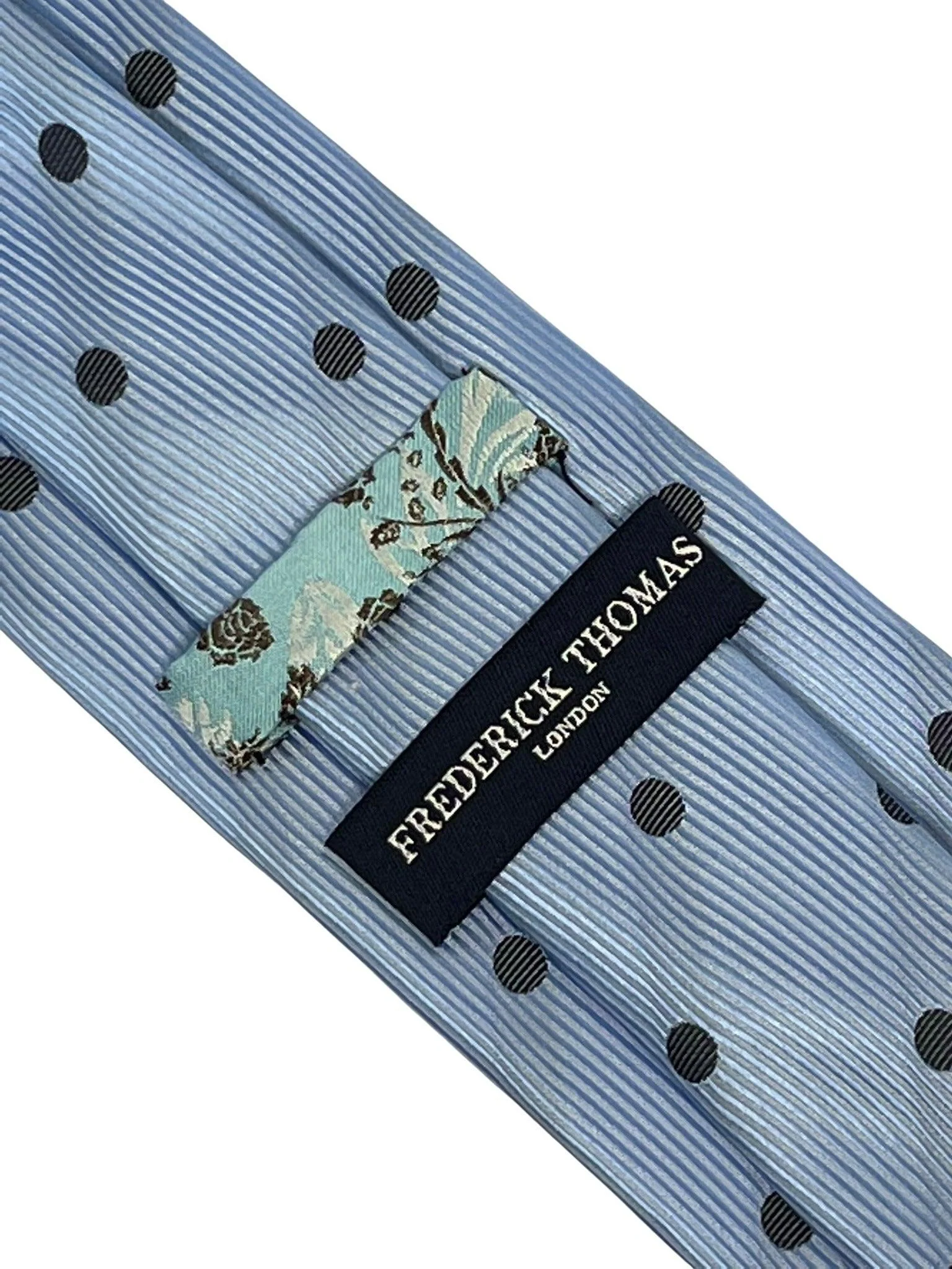 light blue tie with black polka dots - Image 3