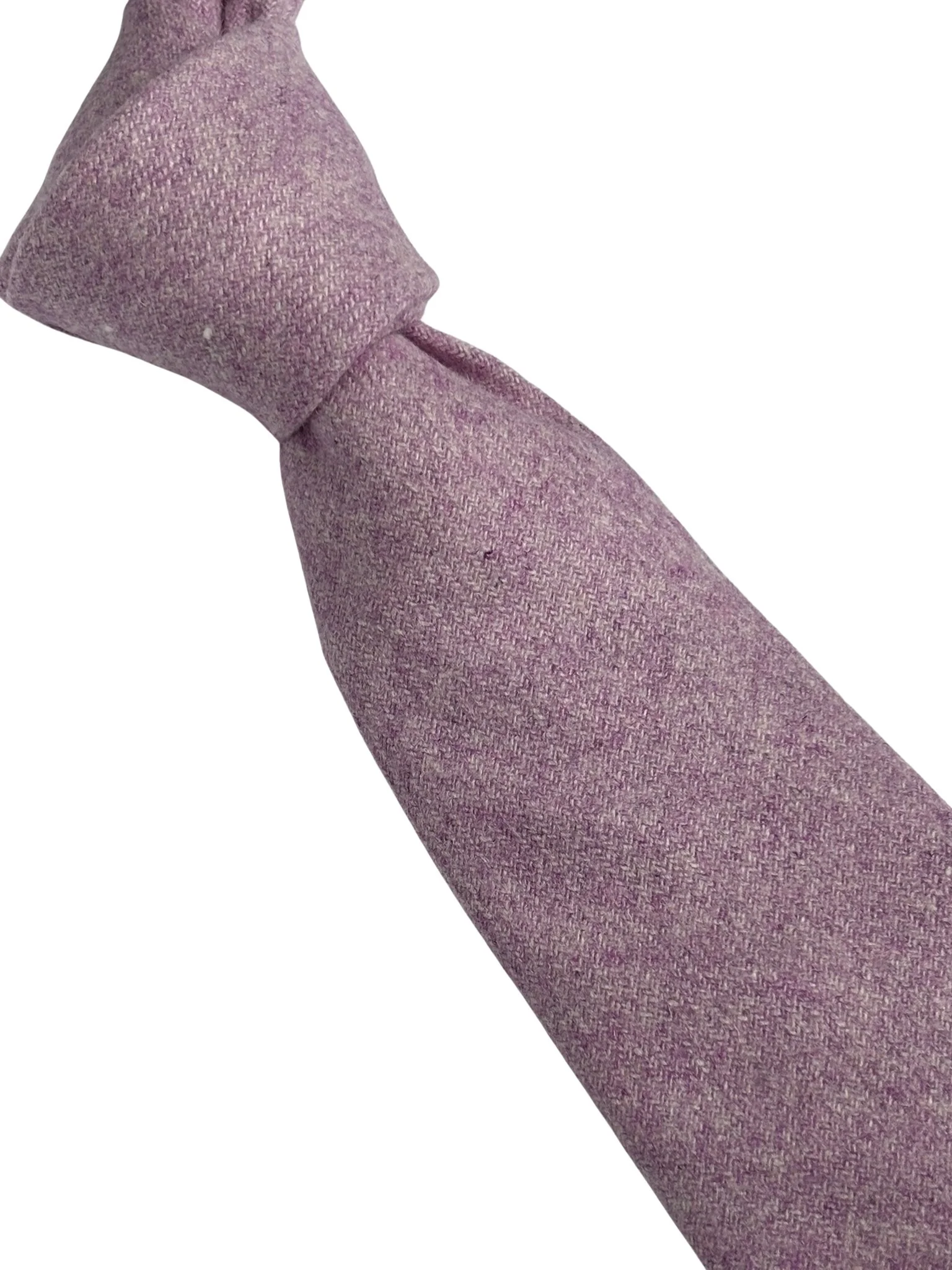 light purple lavender plain wool tie - Image 6